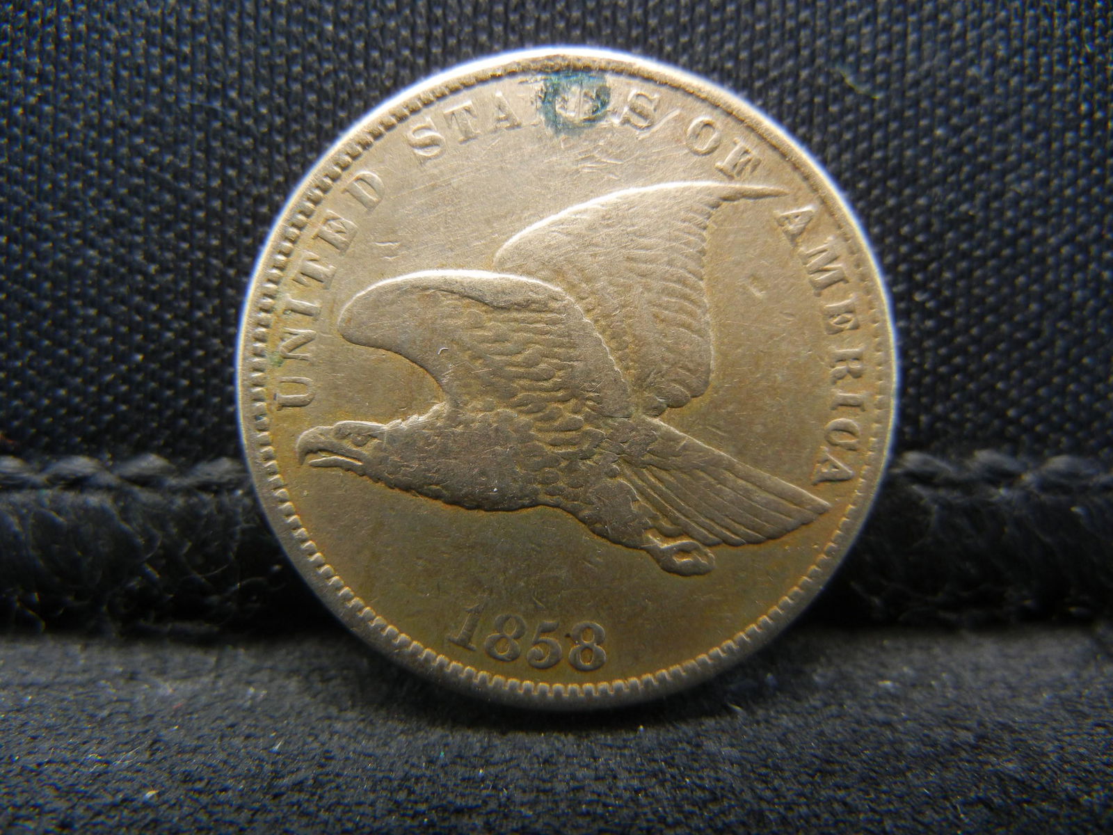 1858 Flying Eagle Cent Strong Details Filled Hole (1 of 2)