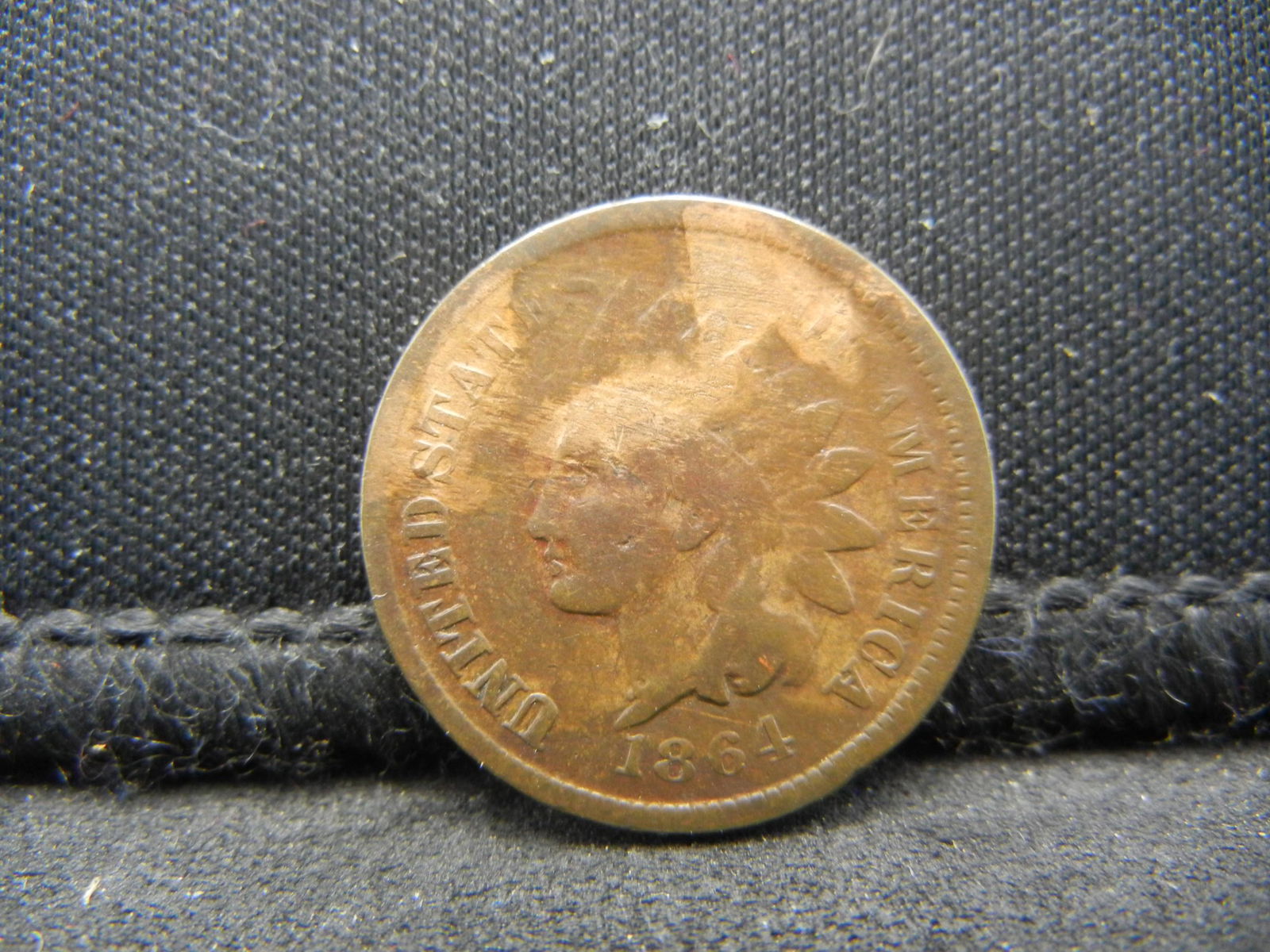 1864-L Indian Head Cent Key Date Fine (1 of 2)