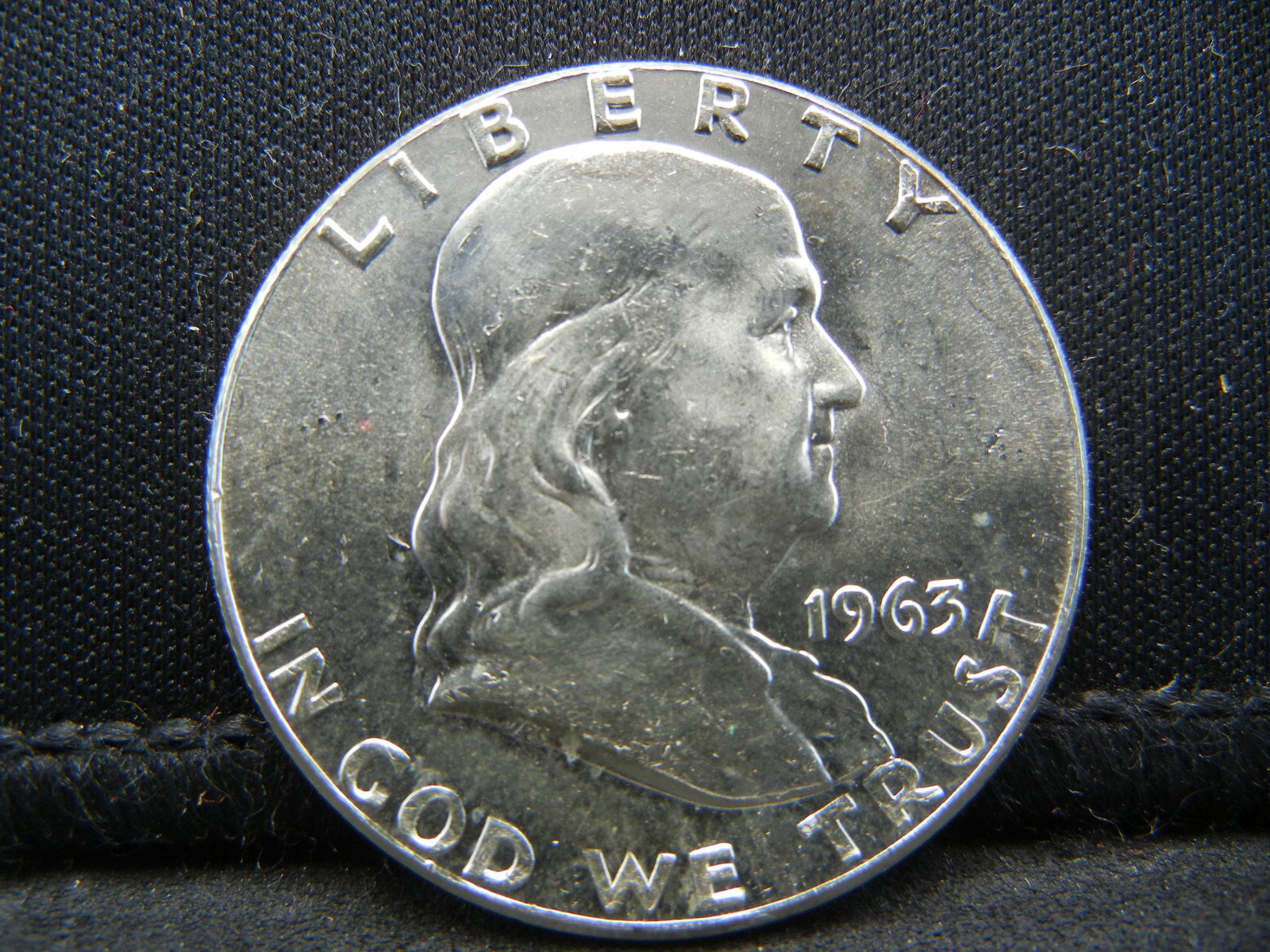 1963 GEM BU Franklin Silver Half Dollar (1 of 2)