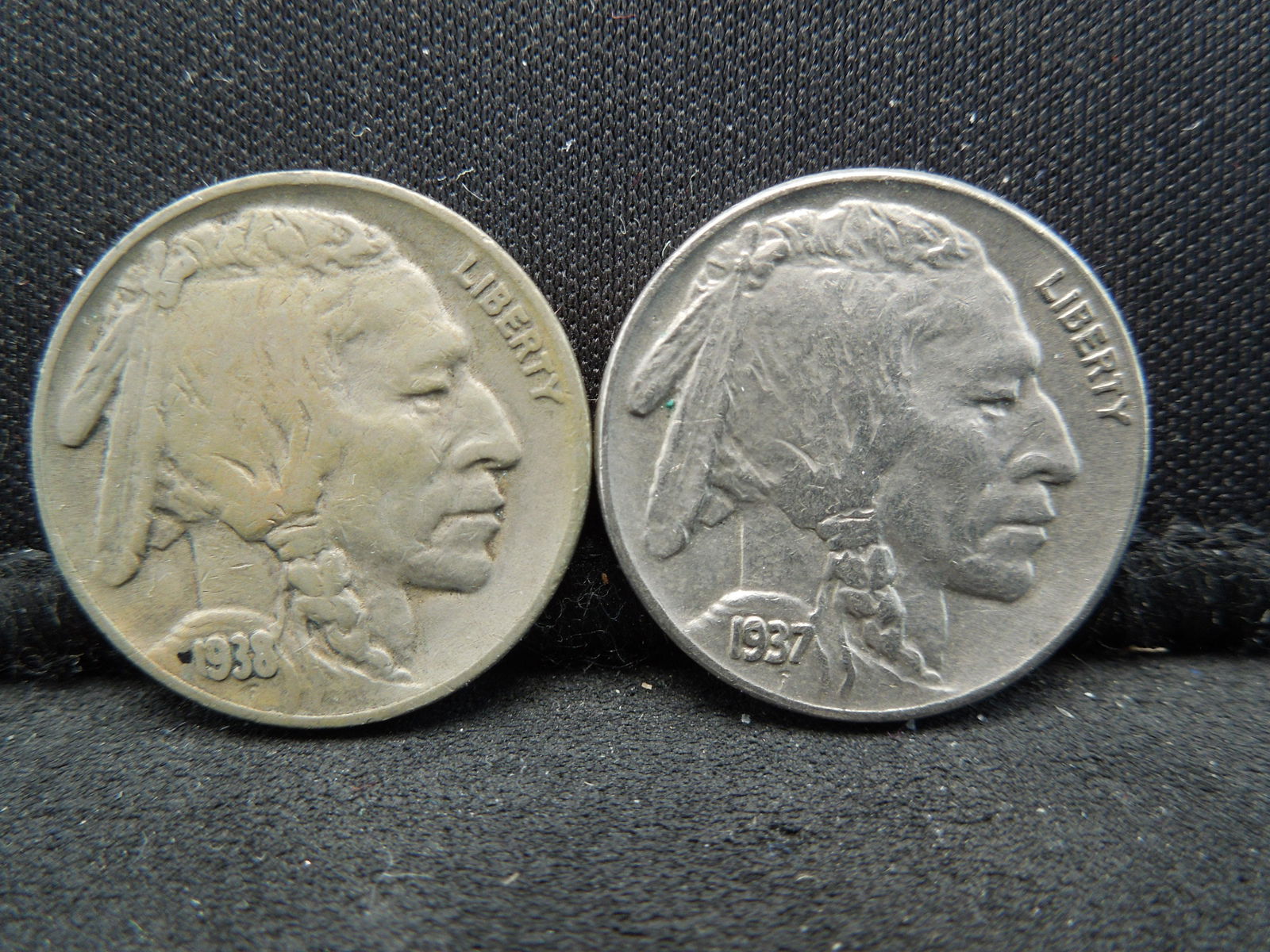 1937 & 1938-D Buffalo Nickels Last 2 Years (1 of 2)