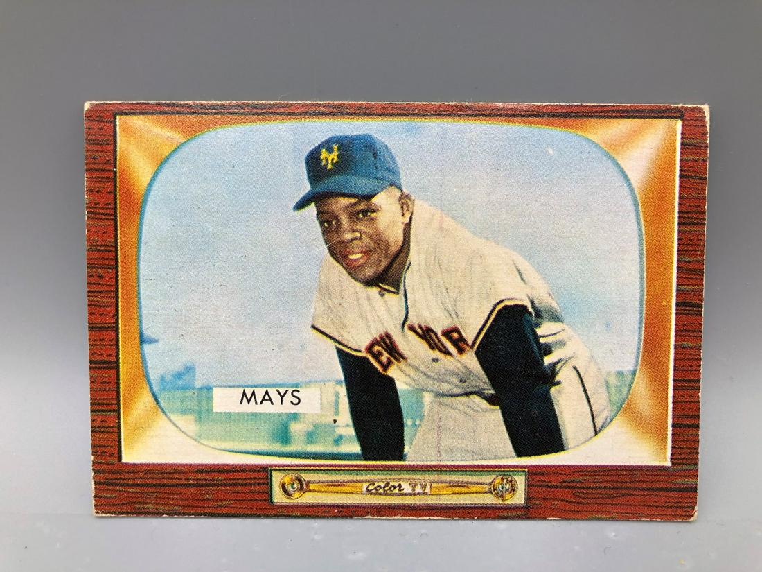 1955 Bowman #184 Willie Mays - Appears to be slightly (1 of 2)