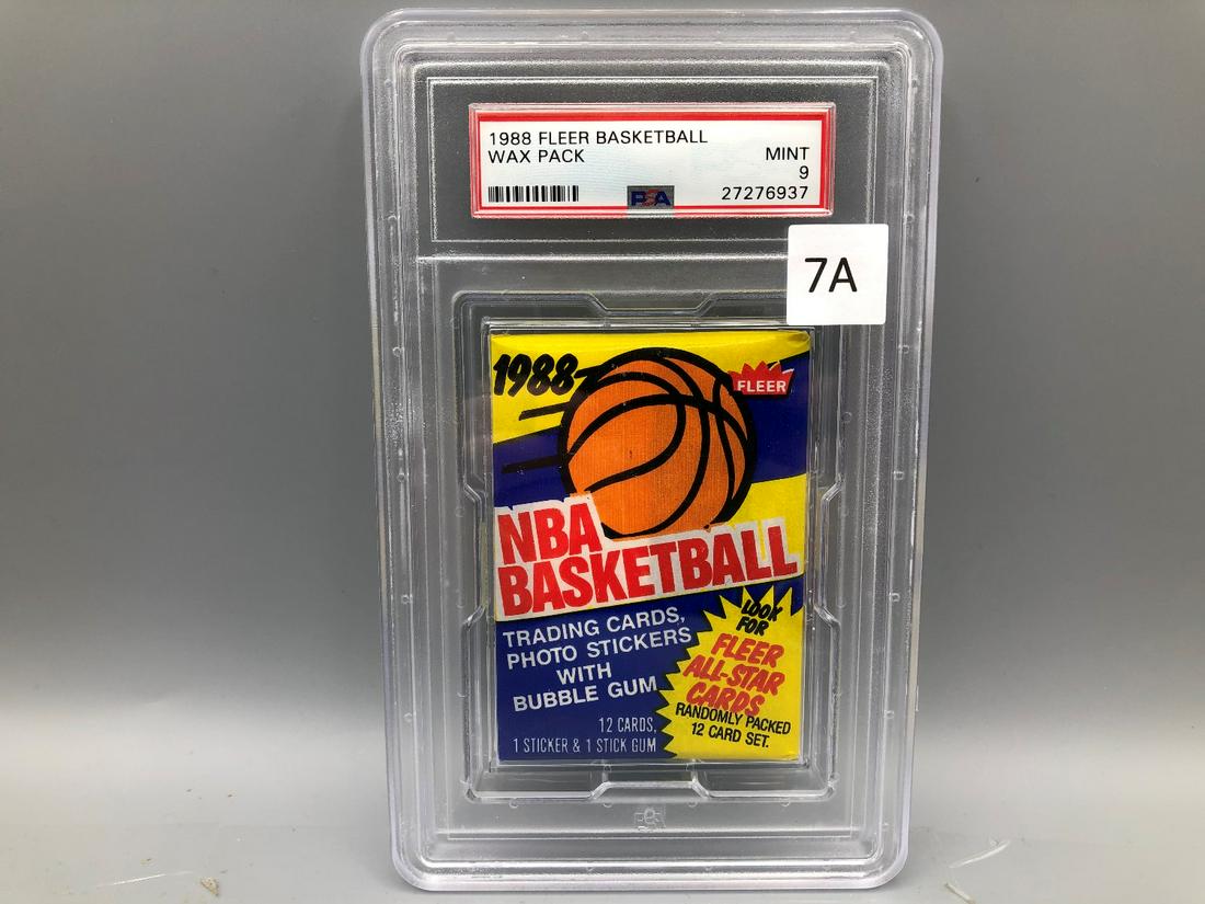 1988-89 Fleer Basketball Wax Pack PSA 9 Modern Day (1 of 2)