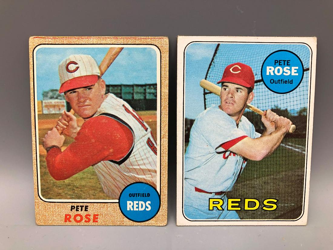 (2) Pete Rose Cards, 1968 & 1969 Topps (1 of 4)