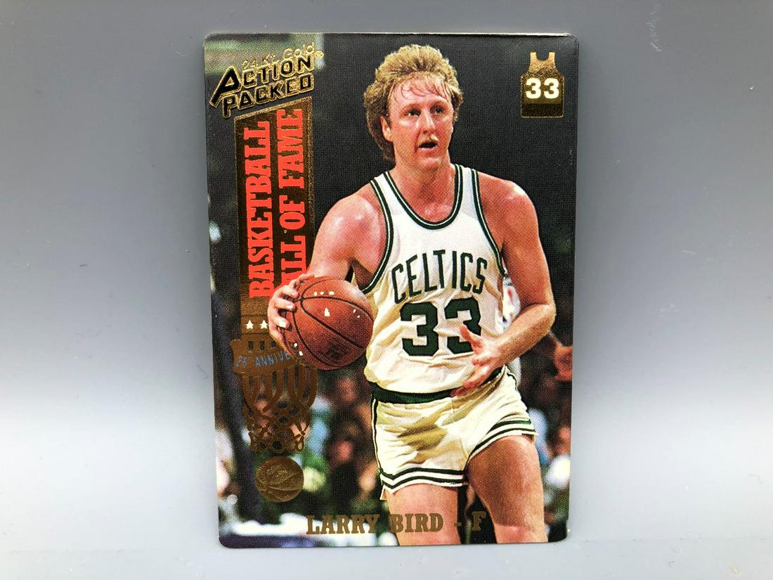 1993 Action Packed Larry Bird 24K Gold Parallel Card - (1 of 2)