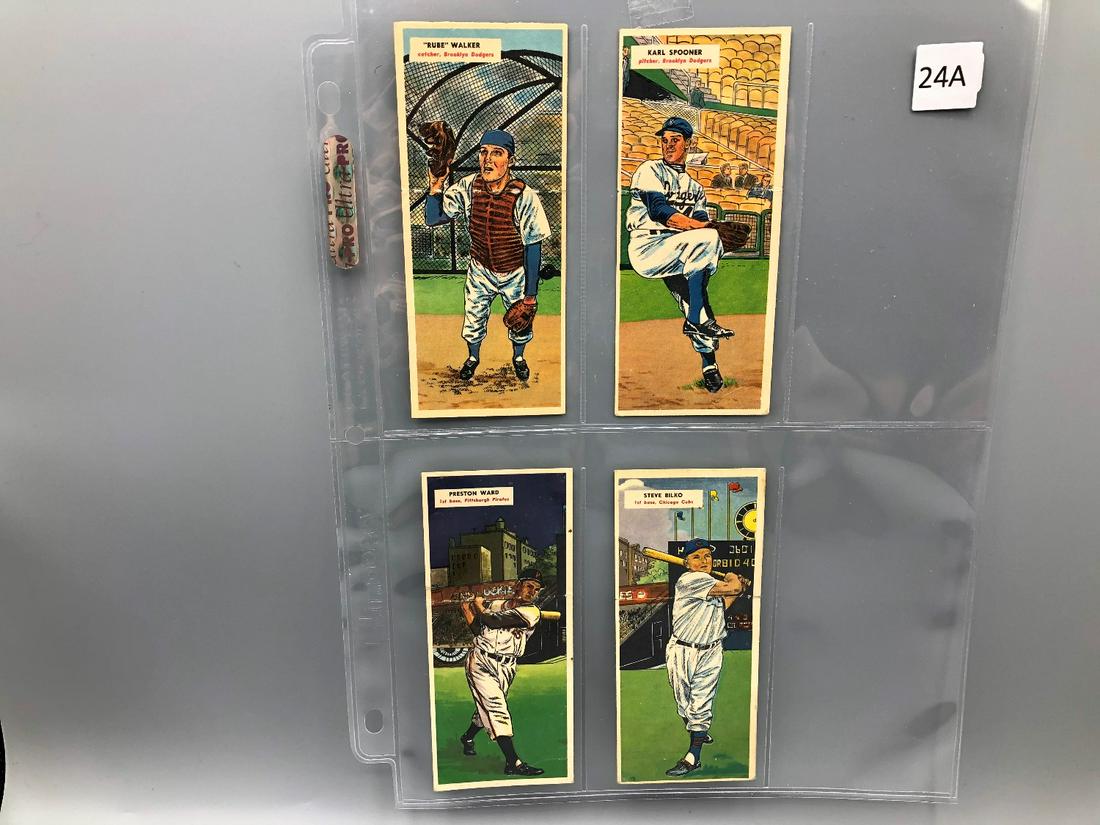 (4) 1955 Topps Double Headers in Sheet Zimmer, Ward (1 of 6)