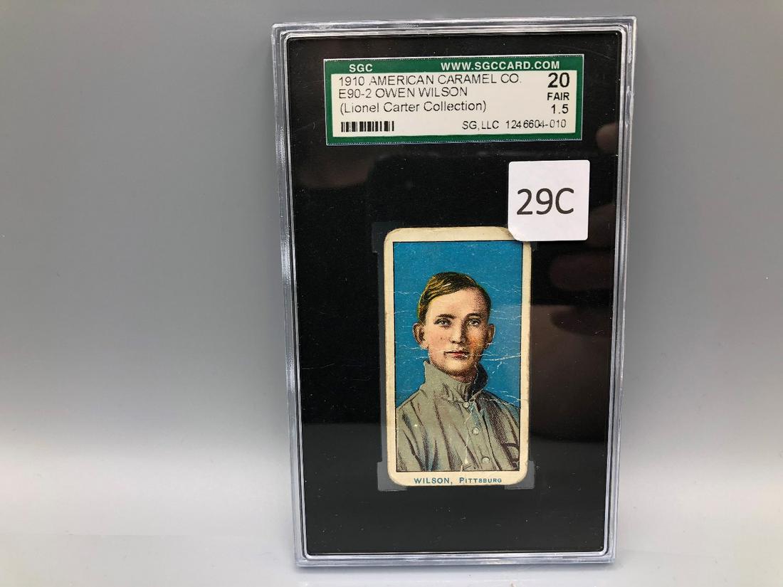 1910 American Caramel E90-2 Owen Wilson SGC 20 ULTRA: 1910 American Caramel E90-2 Owen Wilson SGC 20 ULTRA RARE Series!!