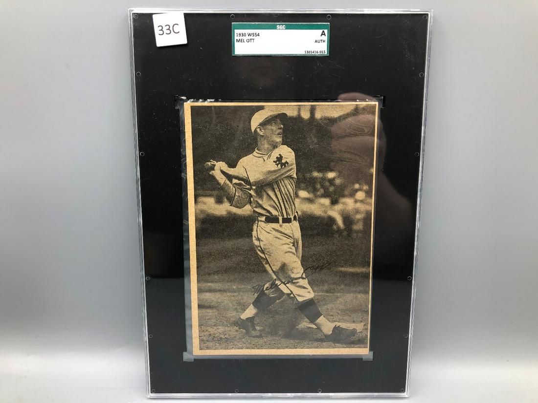1930 Mel Ott W554 SGC Authentic HOF: 1930 Mel Ott W554 SGC Authentic HOF