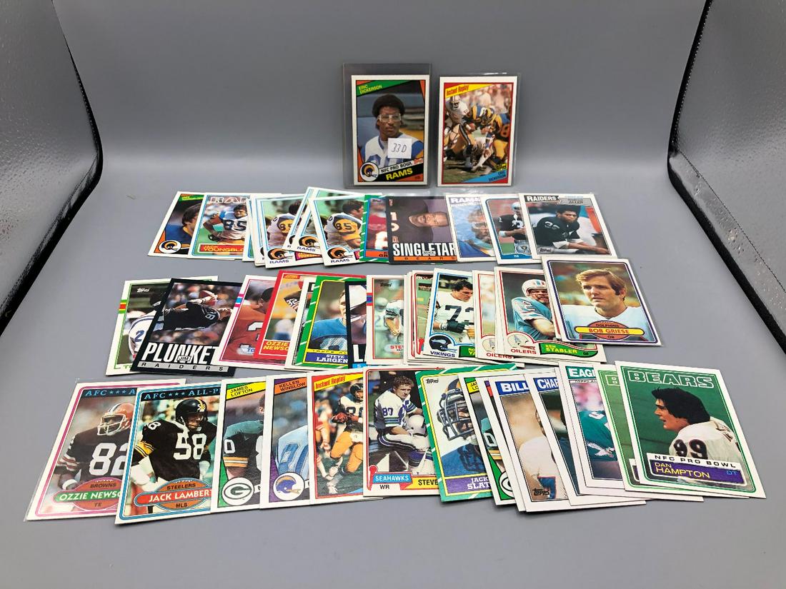 lot of 50, 80's football hall of famers including: lot of 50, 80's football hall of famers including Dickerson rookie