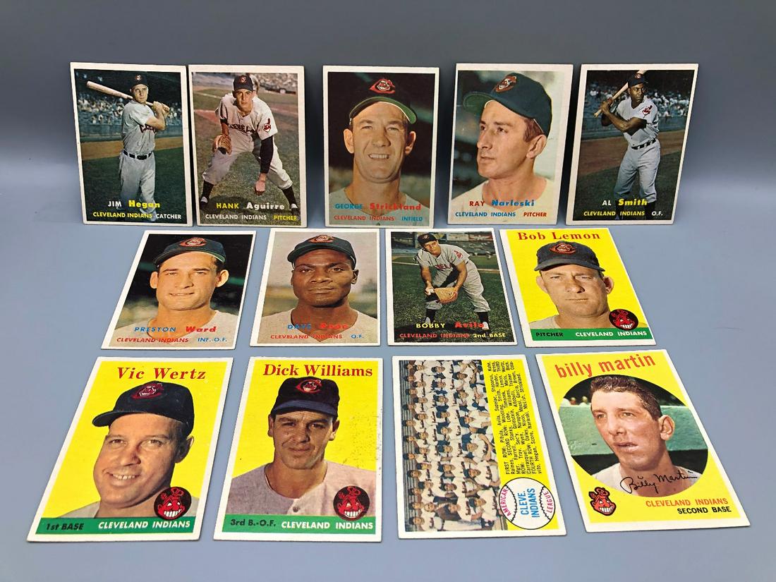 1957 -1959 Topps Cleveland Indians Lot - Billy Martin - (1 of 2)