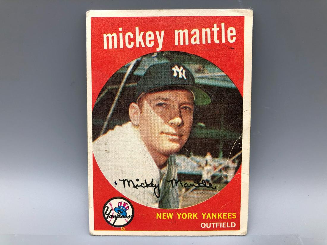 1959 Topps Mickey Mantle #10 HOF (1 of 2)