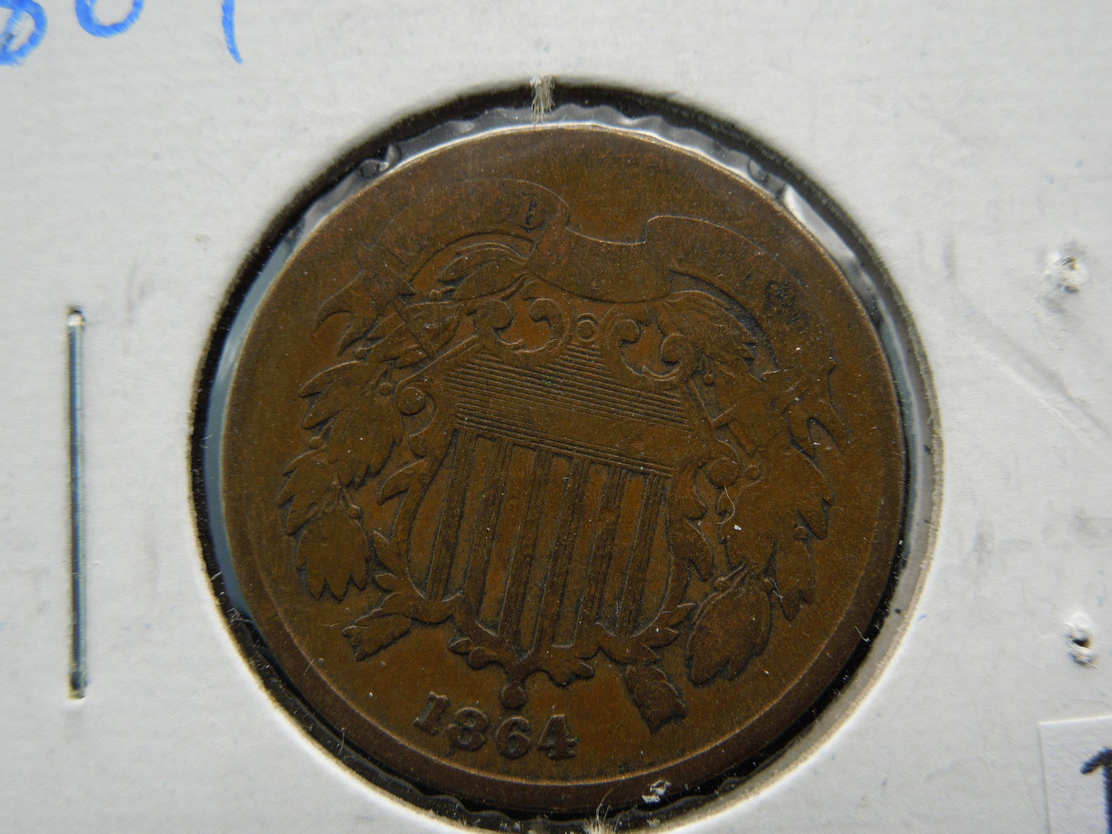 1964 Copper 2 Cent Piece - HIGH GRADE - Civil War Date (1 of 3)