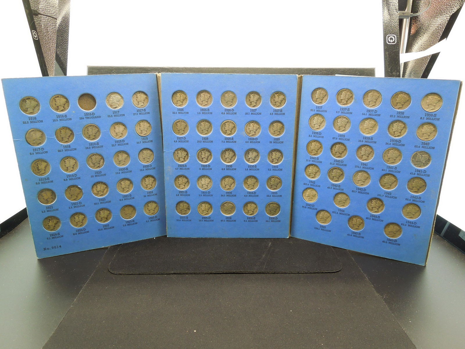 Near Complete Mercury Dime Set in Whitman folder -The (1 of 20)