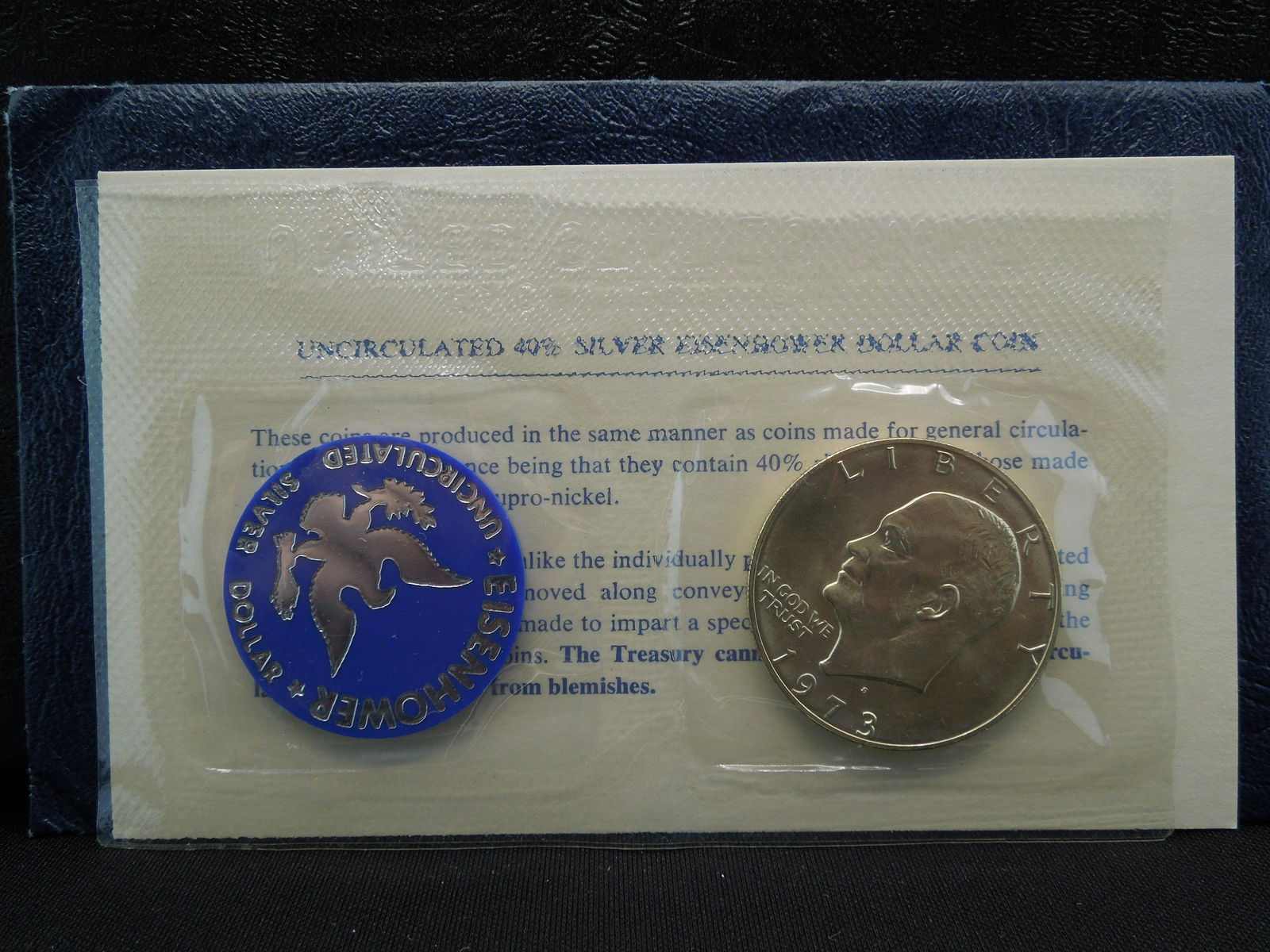 1973 Silver Ike Dollar in Original Packaging (1 of 4)