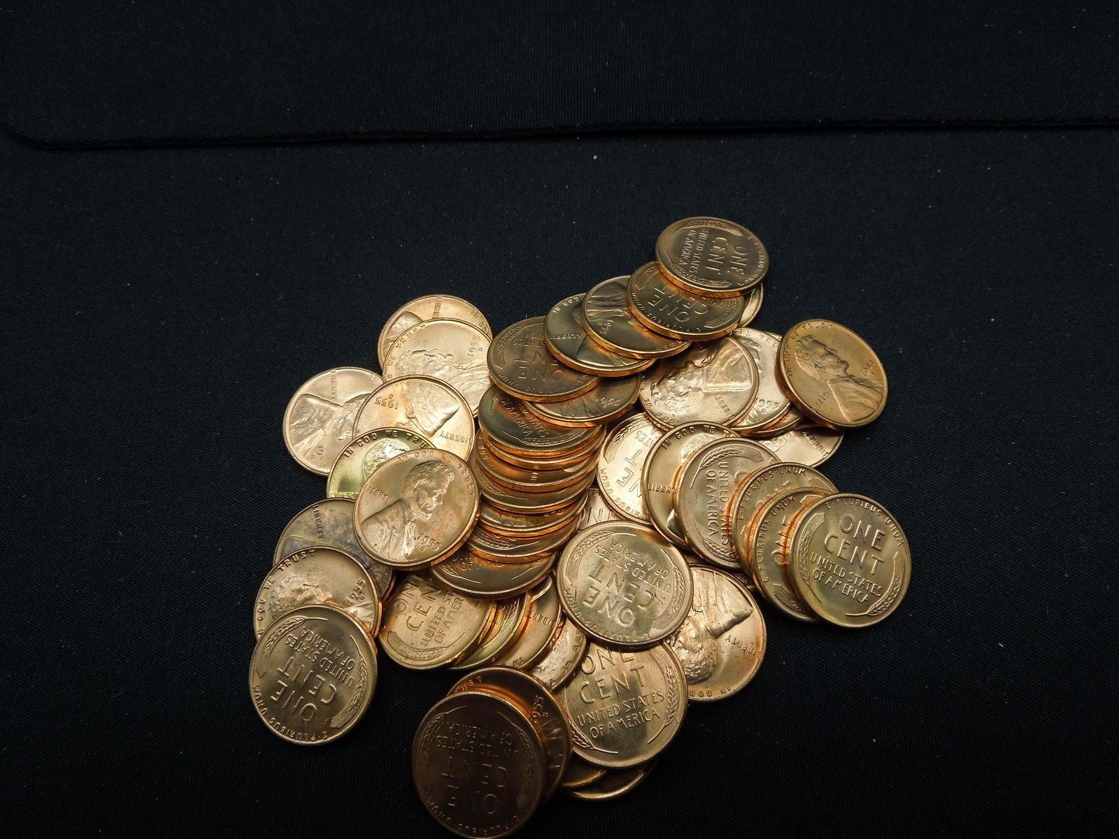 Roll of 50 Brilliant Uncirculated 1955-S Lincoln Wheat (1 of 4)