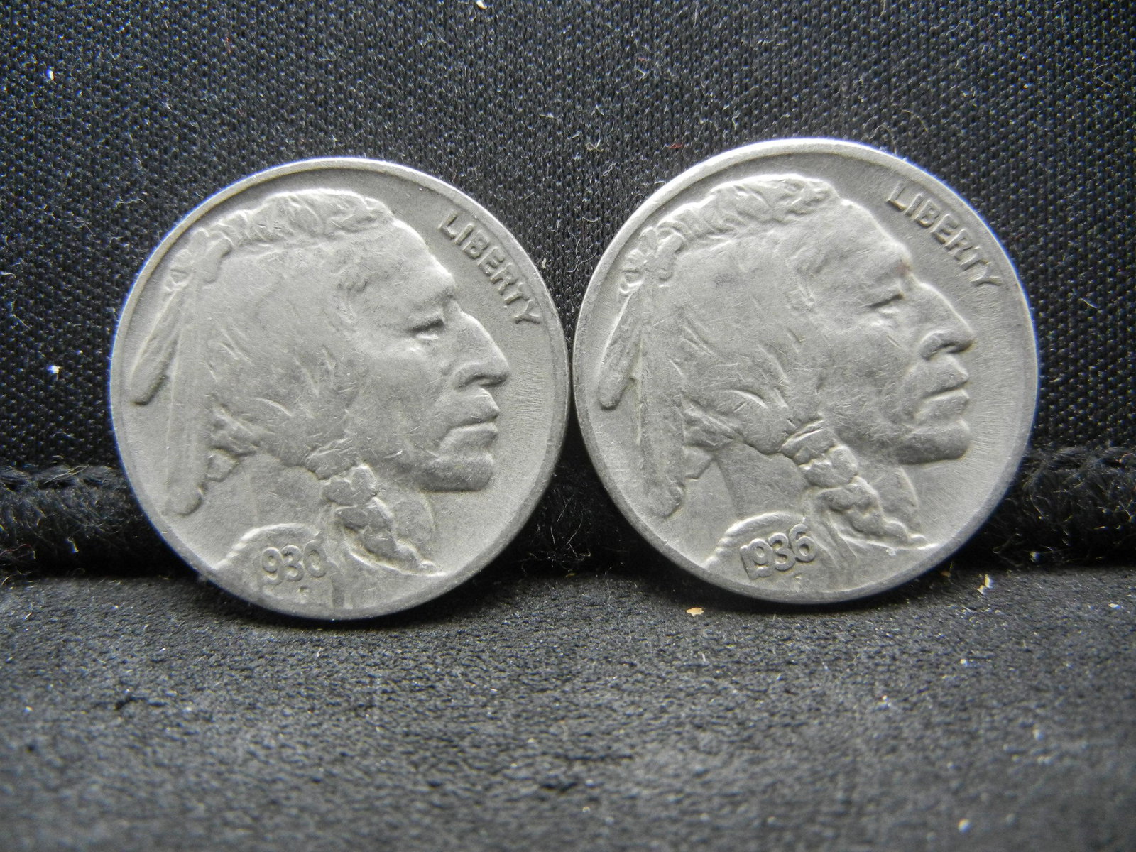 1930-P & 1936-S Buffalo Nickels Nice Condition (1 of 2)