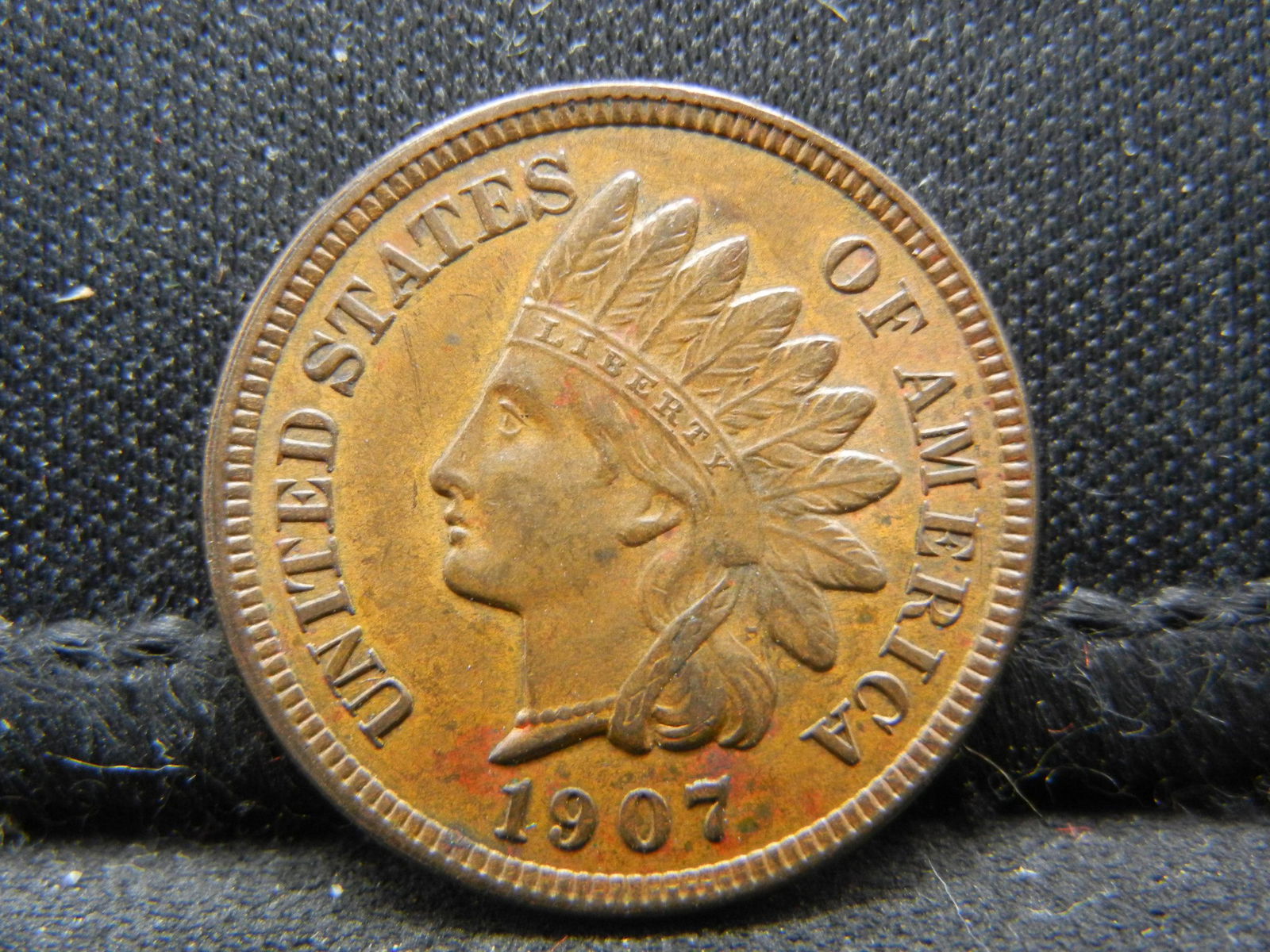1907 Indian Head Cent AU+ (1 of 2)
