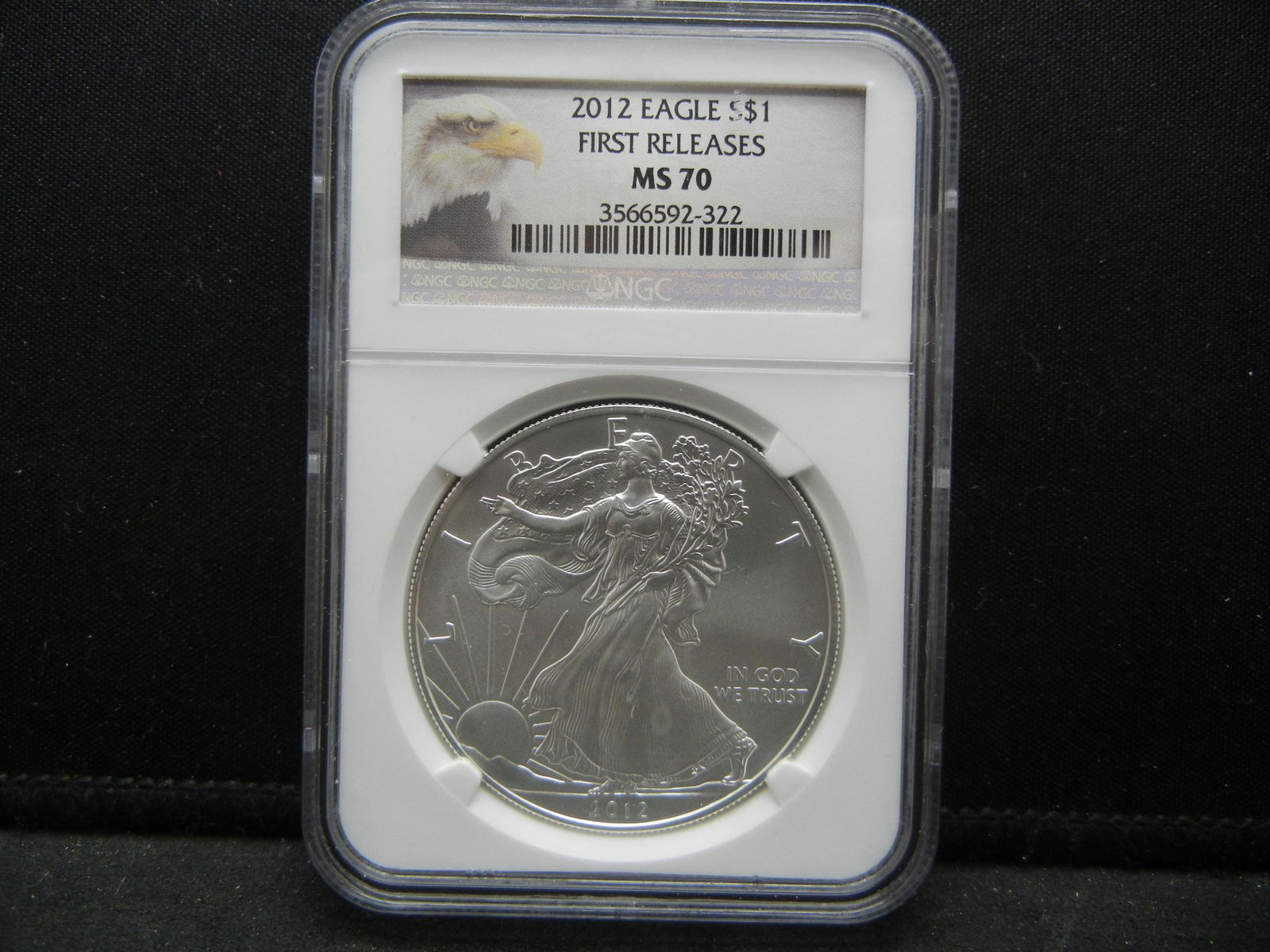 2012 1oz American Silver Eagle NGC MS70 Eagle Label (1 of 4)