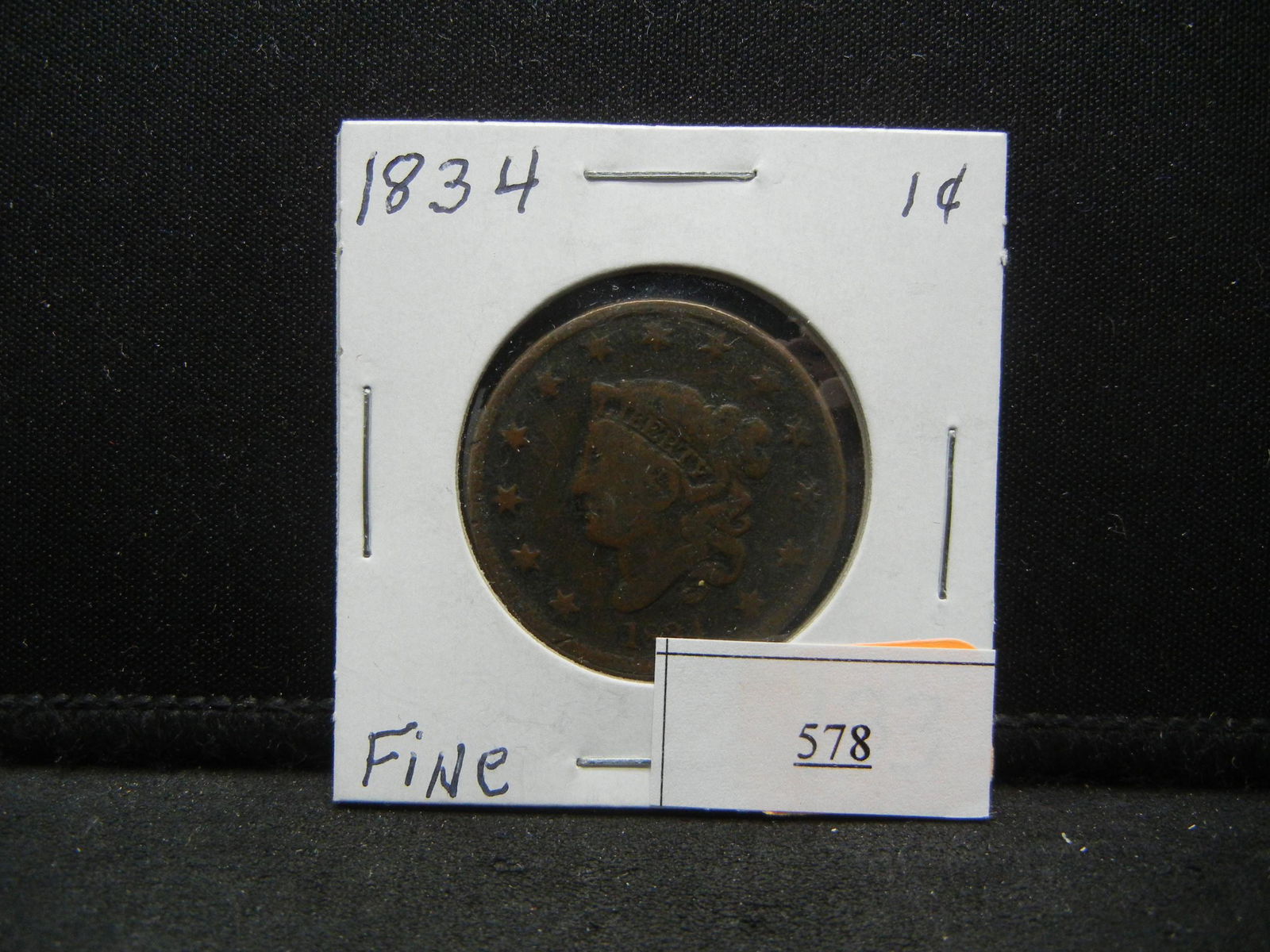 1834 Coronet Head Large Cent (1 of 4)