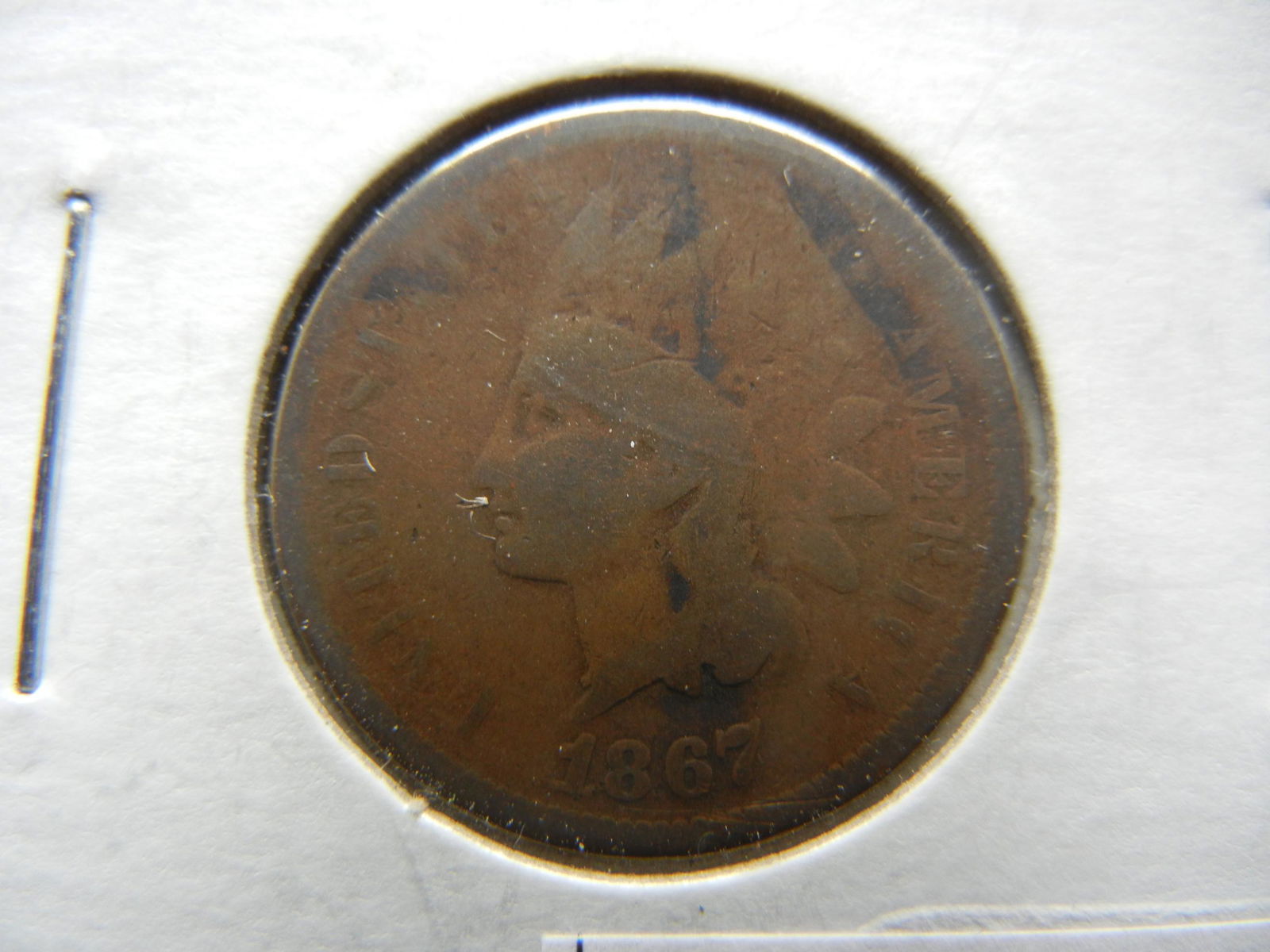 1867 Indian Head Cent Tough Date (1 of 3)