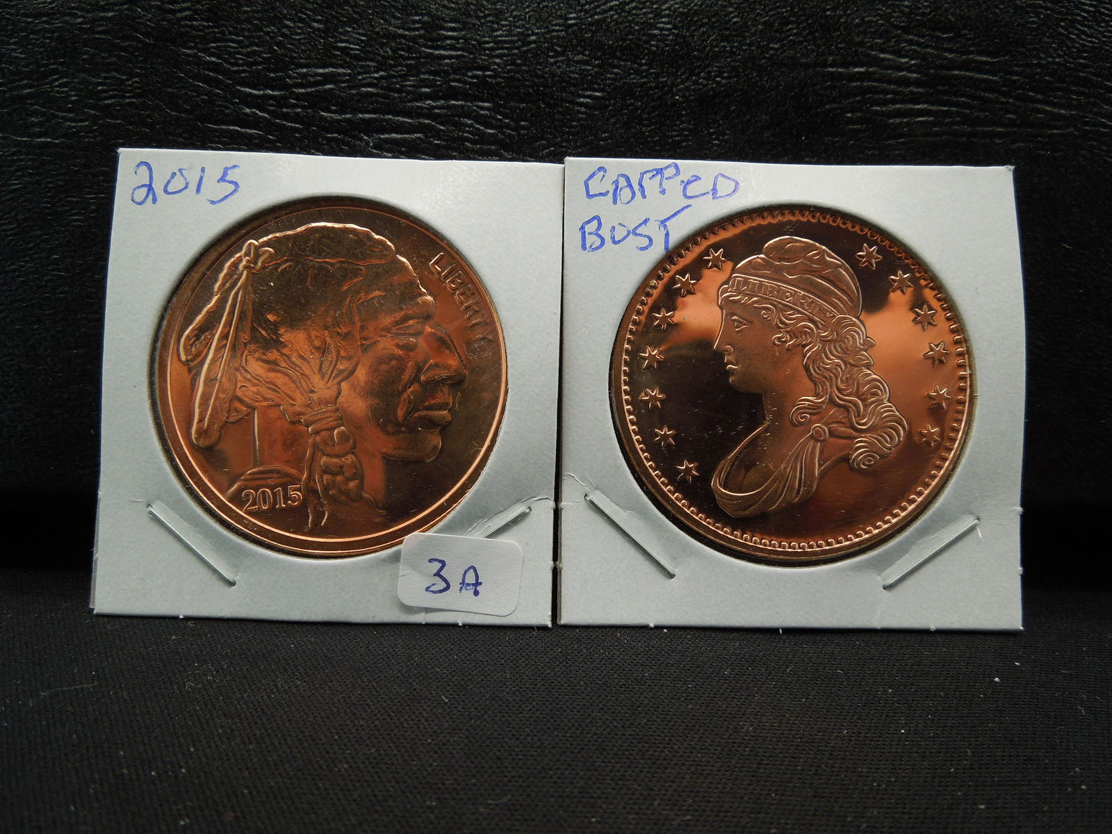 (2) 1 Troy Ounce copper rounds: (1 of 6)