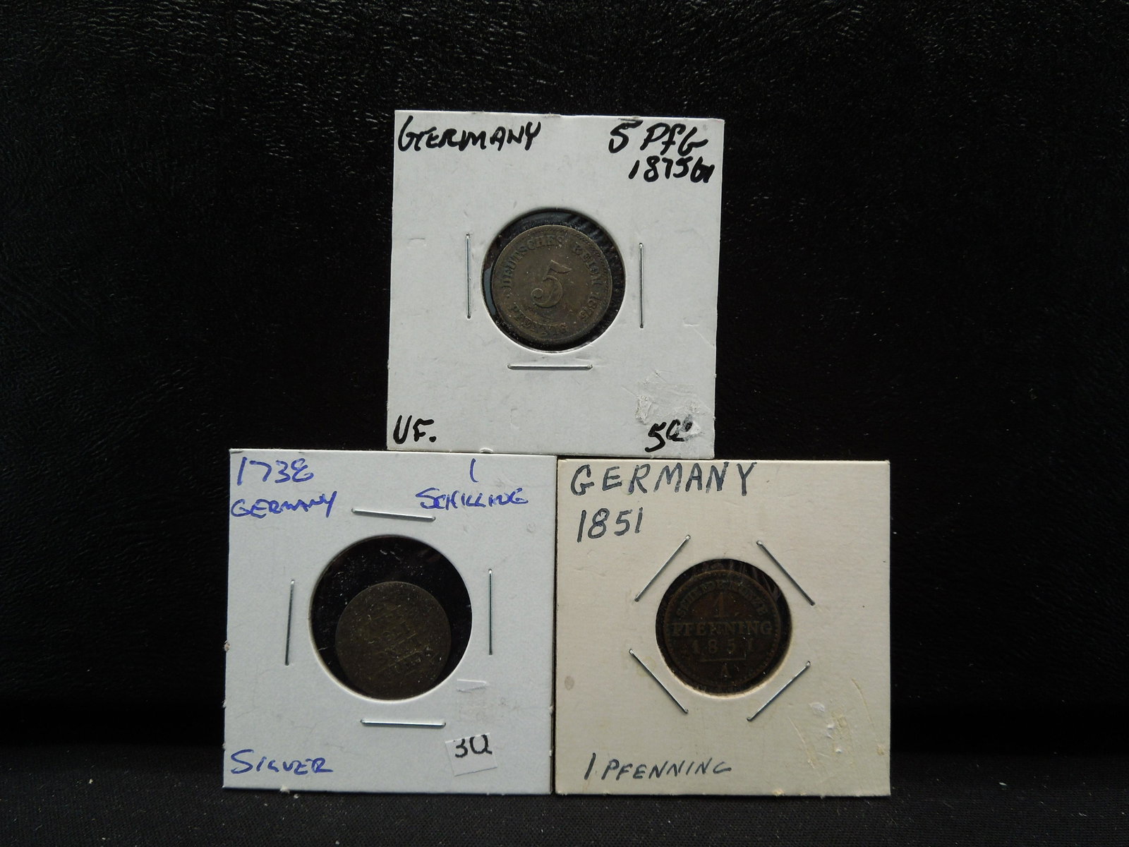 3 German Coins 1838,1851, 1875: YES WE SHIP ALL COINS - $3.50 PLUS INSURANCE FOR ONE COIN for FIRST CLASS MAIL. We will combine shipping if multiple coins are purchased! Small flat rate $7.25 - Med Flat rate $13.95 - Large Flat Rate