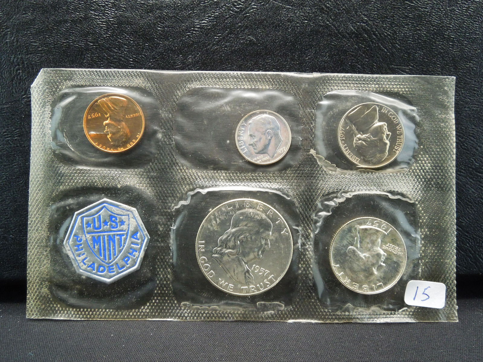 1957 US Silver Proof set in government package.  GEM Pr (1 of 2)