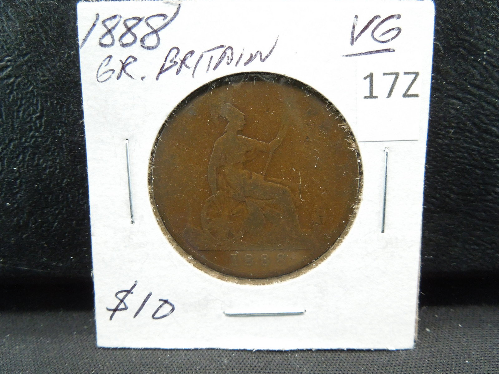 1888 Gr Britt Copper cent: YES WE SHIP ALL COINS - $3.50 PLUS INSURANCE FOR ONE COIN for FIRST CLASS MAIL. We will combine shipping if multiple coins are purchased! Small flat rate $7.25 - Med Flat rate $13.95 - Large Flat Rate
