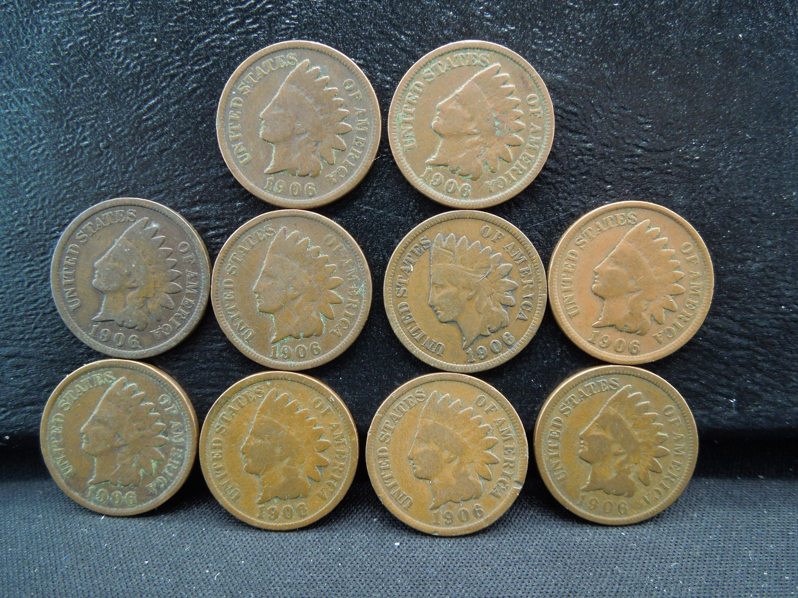 Ten 1906  Indian Head Cents (1 of 8)