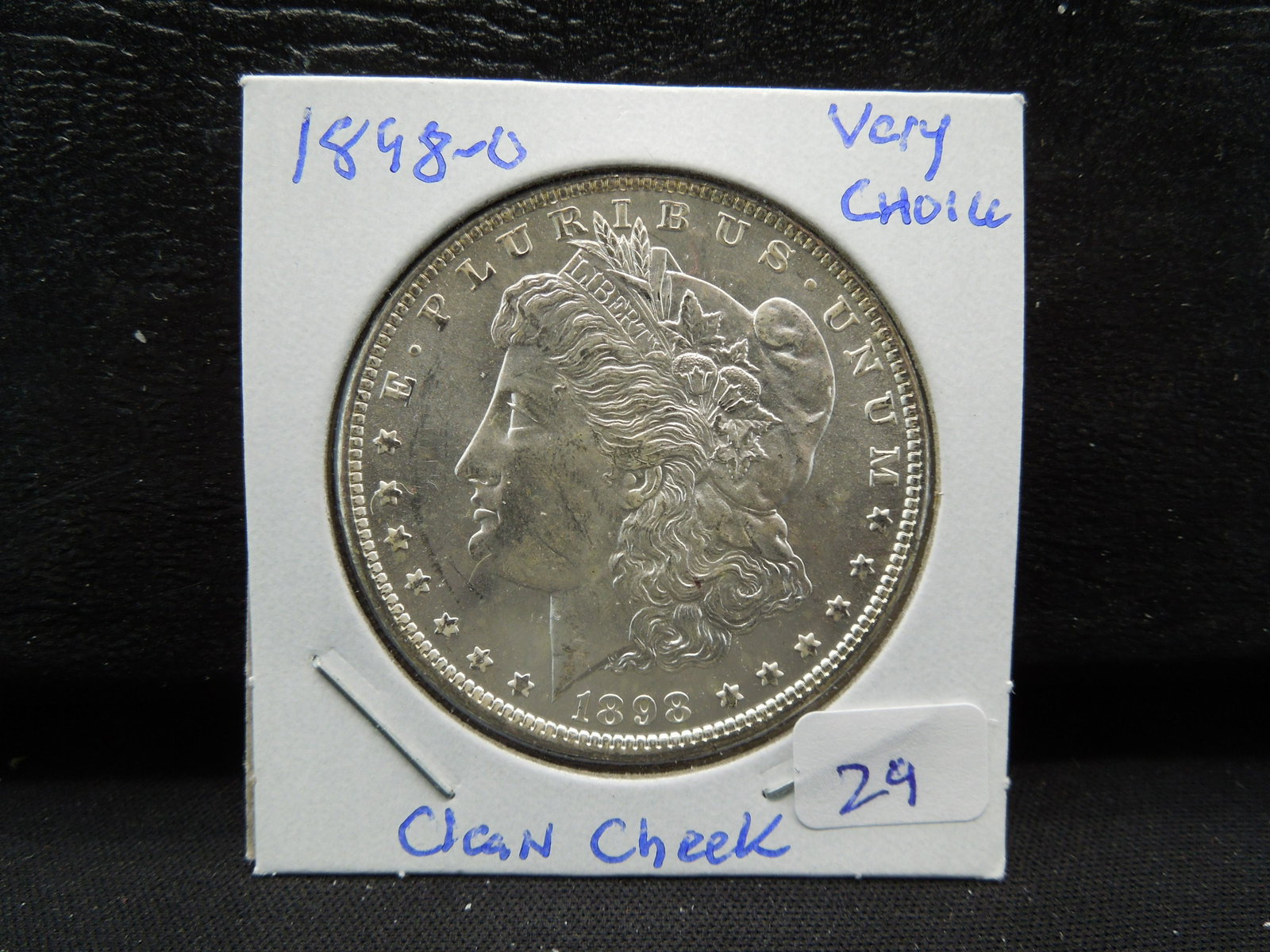1898-O Morgan Dollar. Very Brilliant Uncirculated with: YES WE SHIP ALL COINS - $3.50 PLUS INSURANCE FOR ONE COIN for FIRST CLASS MAIL. We will combine shipping if multiple coins are purchased! Small flat rate $7.25 - Med Flat rate $13.95 - Large Flat Rate