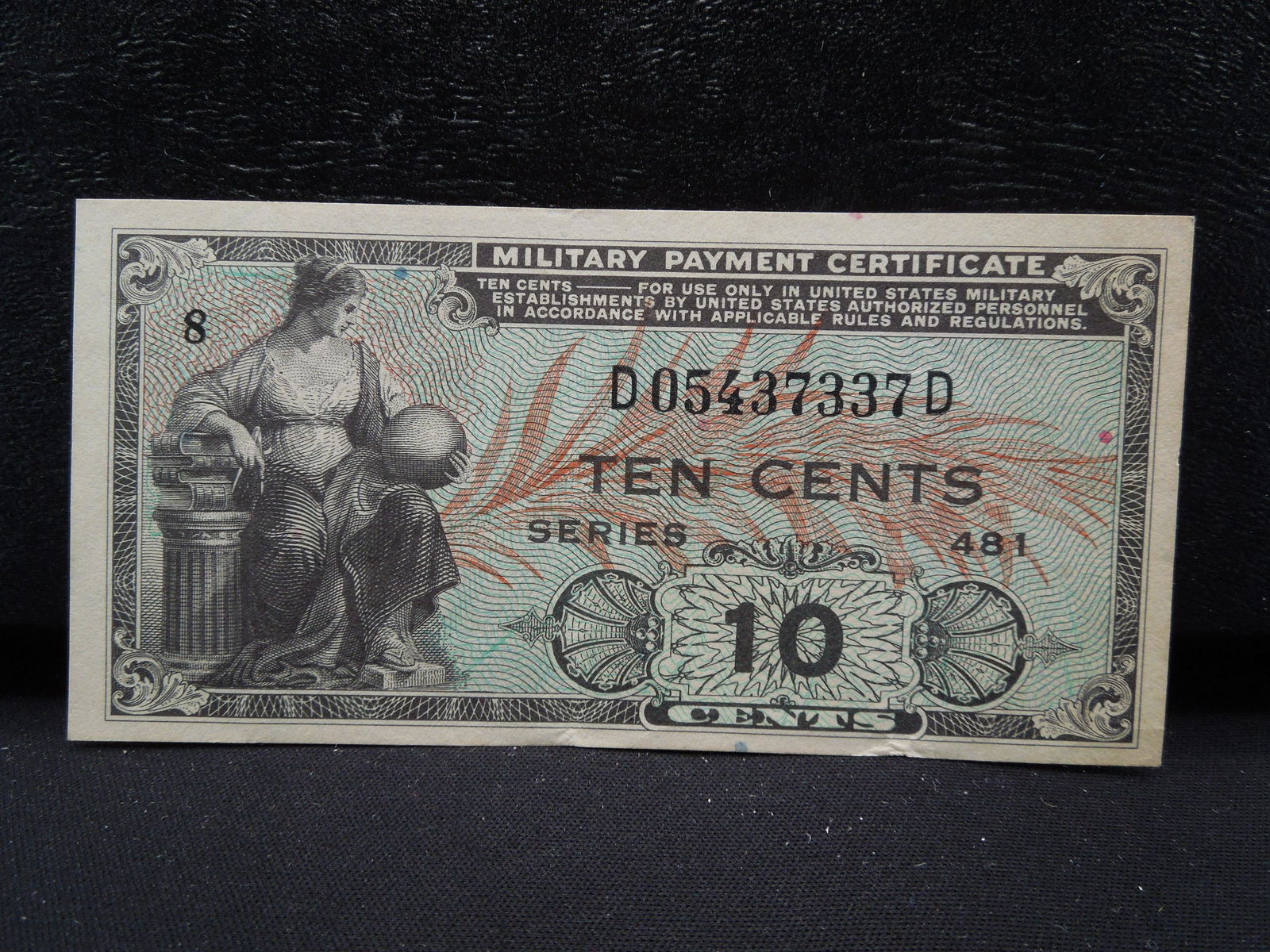 1951-54 Series 481 10 Cent Military Payment Cert. (1 of 2)