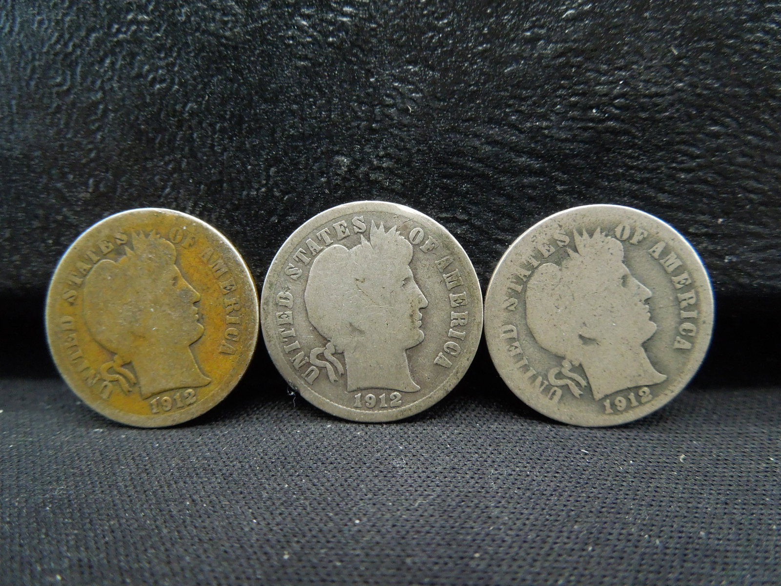 1912 P & D Barber Dimes: YES WE SHIP ALL COINS - $3.50 PLUS INSURANCE FOR ONE COIN for FIRST CLASS MAIL. We will combine shipping if multiple coins are purchased! Small flat rate $7.25 - Med Flat rate $13.95 - Large Flat Rate