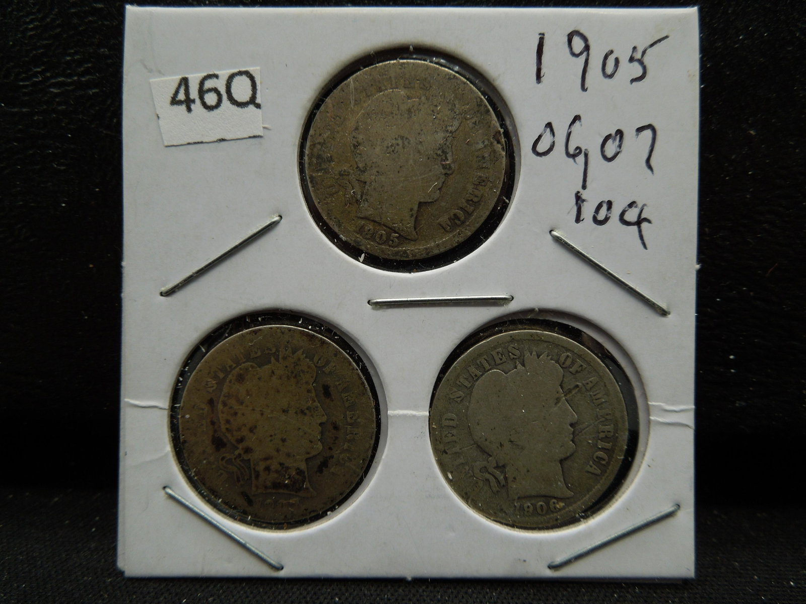 1905,06,07 Barber Dimes: YES WE SHIP ALL COINS - $3.50 PLUS INSURANCE FOR ONE COIN for FIRST CLASS MAIL. We will combine shipping if multiple coins are purchased! Small flat rate $7.25 - Med Flat rate $13.95 - Large Flat Rate