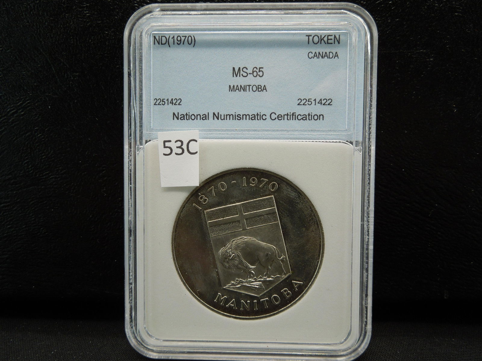 1970 Manitoba Canada Token MS 65 By NNC (1 of 4)