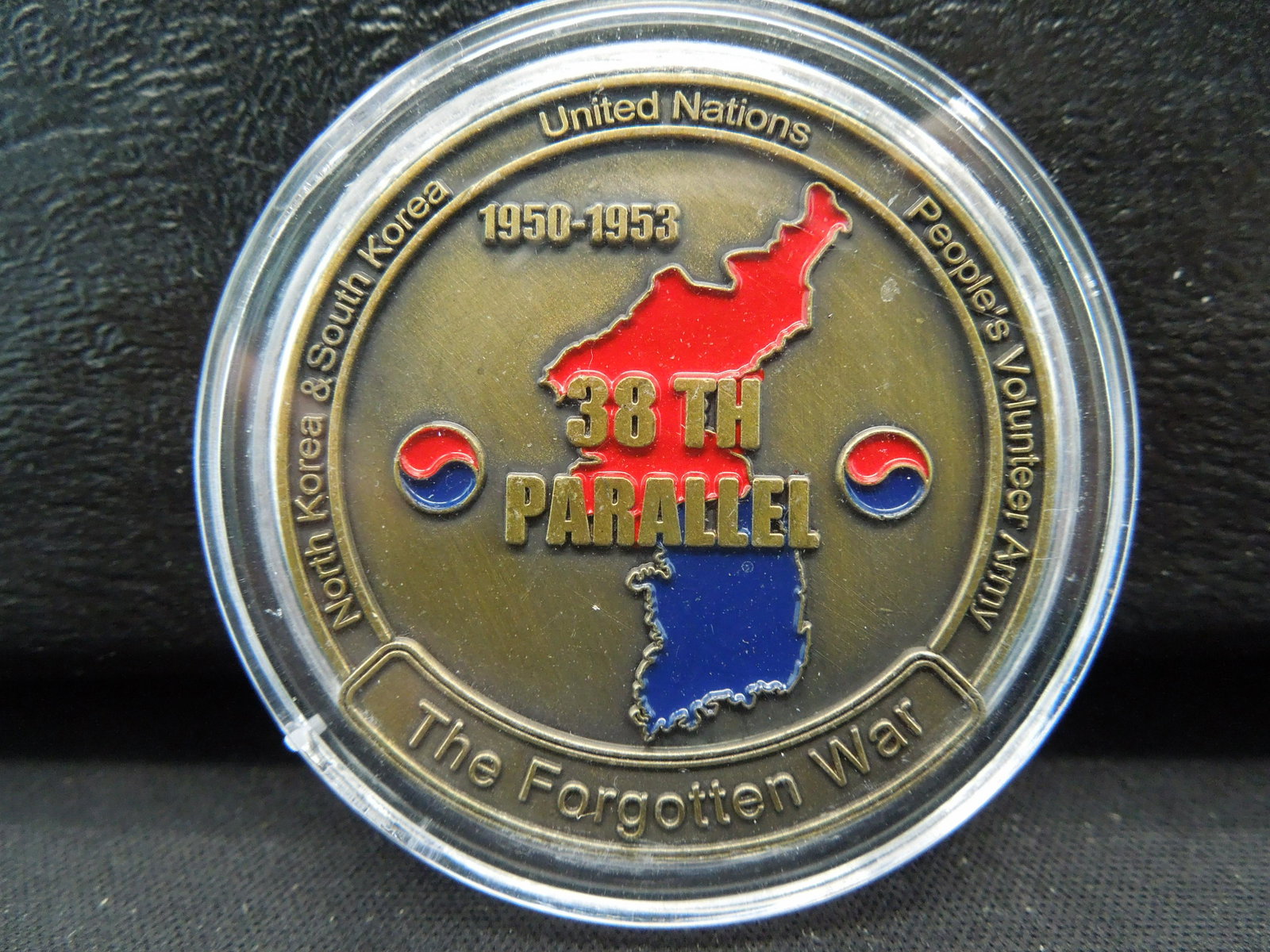 38th Parallel Forgotten War North & South Korea Token: YES WE SHIP ALL COINS - $3.50 PLUS INSURANCE FOR ONE COIN for FIRST CLASS MAIL. We will combine shipping if multiple coins are purchased! Small flat rate $7.25 - Med Flat rate $13.95 - Large Flat Rate