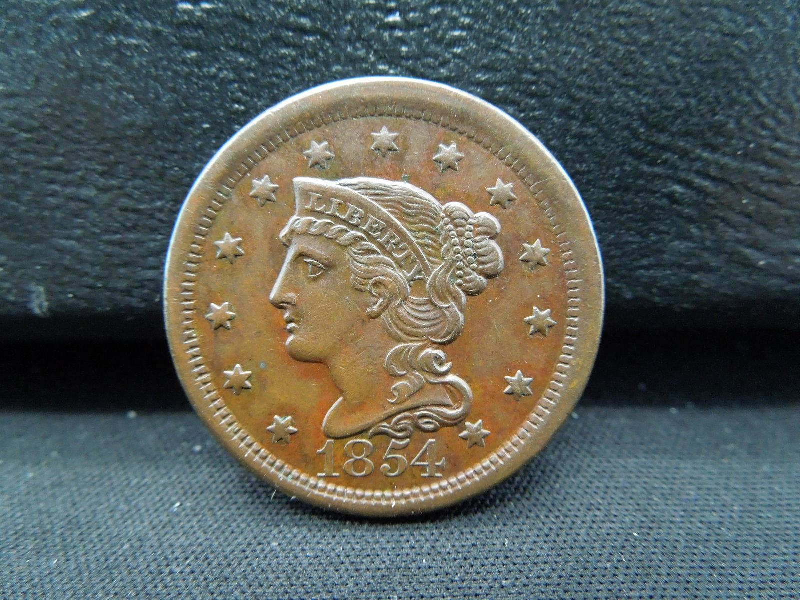 1854 Large Cent AU (1 of 3)