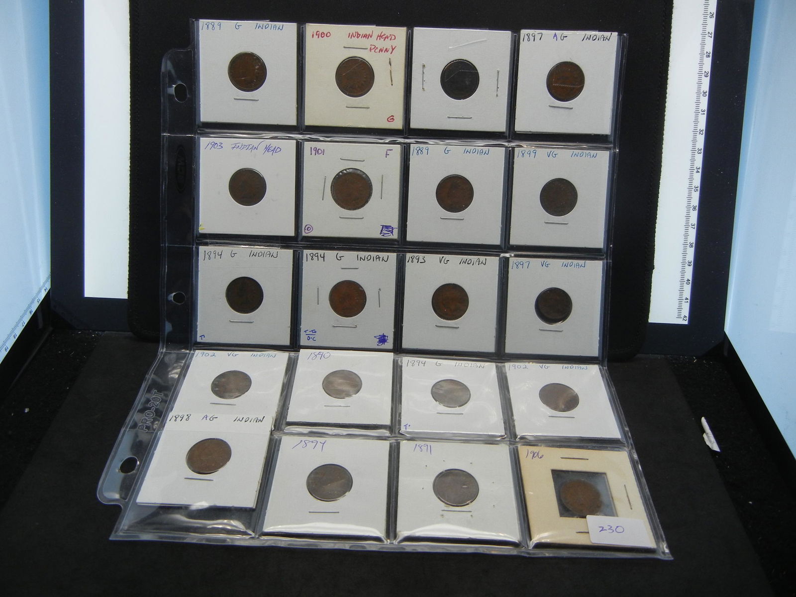 (20) Indian Head Pennies (Various Dates) (1 of 6)