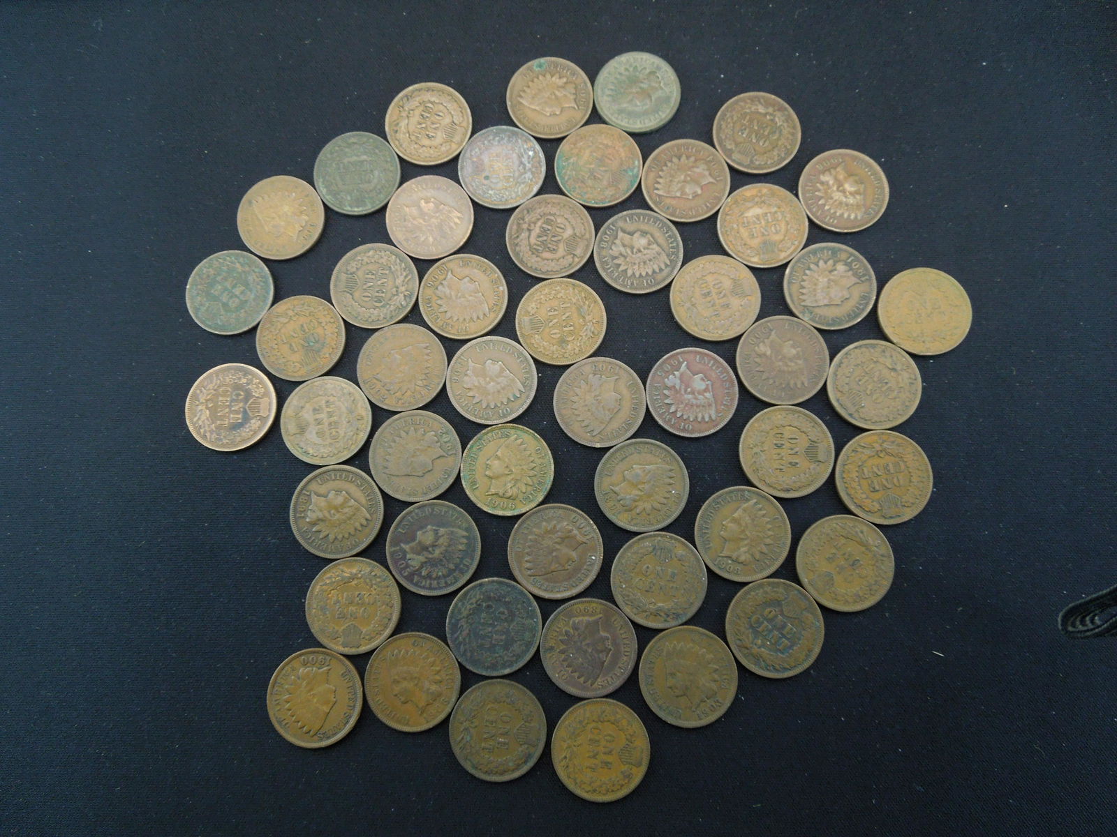 (50) Indian Cents Ave Circ+++ Many F-vf/XF Coins Nice (1 of 13)