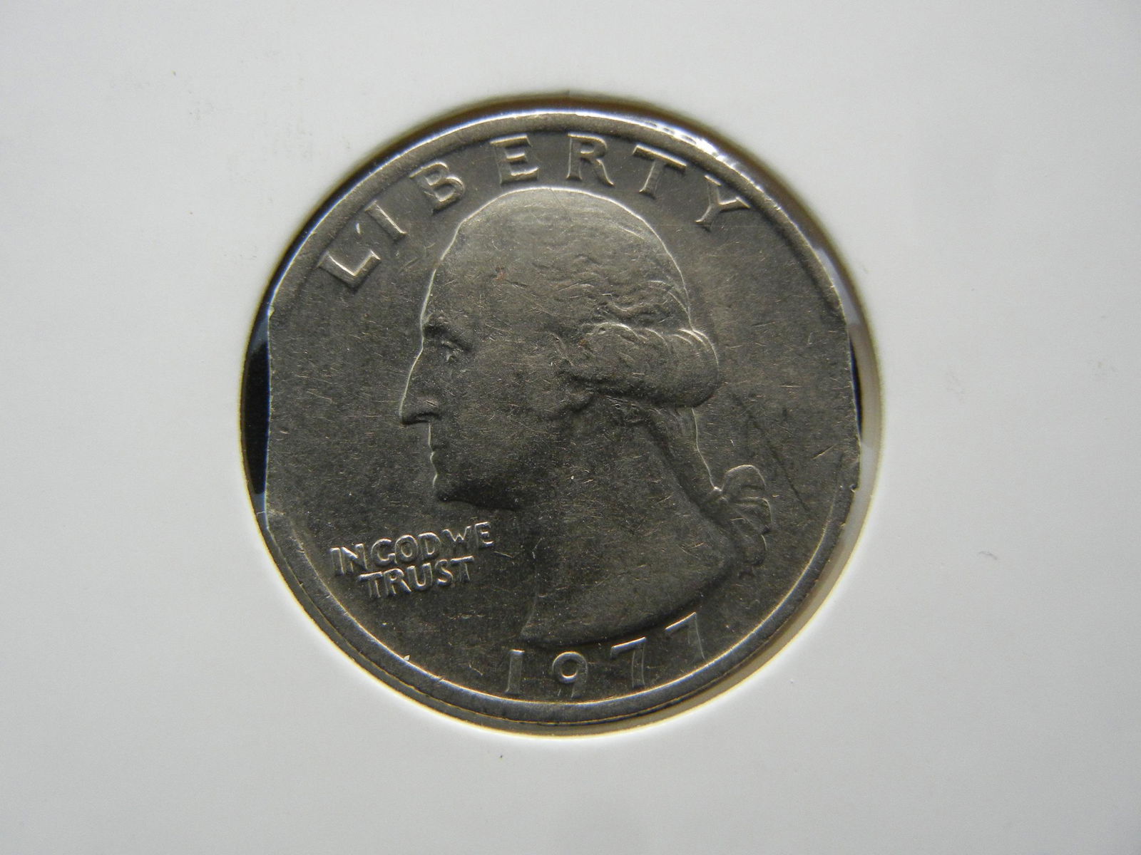 Mint Error 1977 Washington Quarter Clipped Planchet (1 of 3)