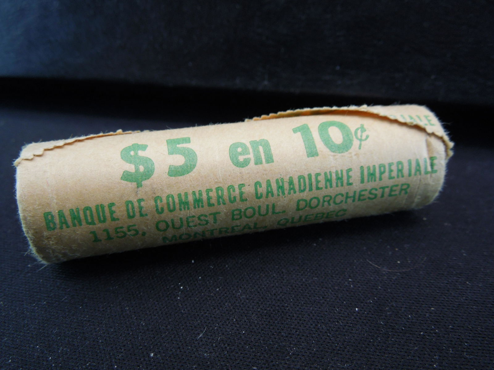 1966 Original Bankwrapped Roll Canadian Silver Dimes (1 of 3)