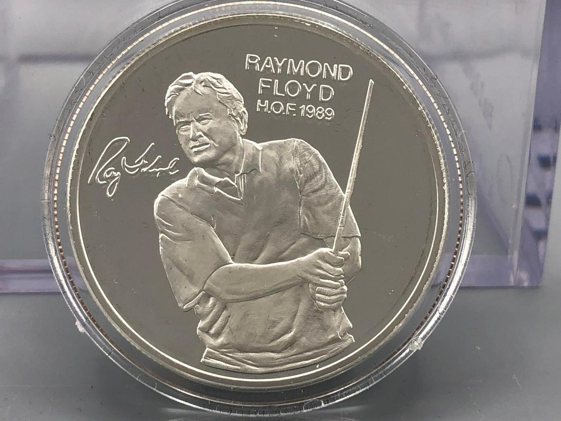 PGA Tour Partners World Golf Hall of Fame Raymond Floyd: PGA Tour Partners World Golf Hall of Fame Raymond Floyd 1 Troy Oz .999 Fine Silver Round