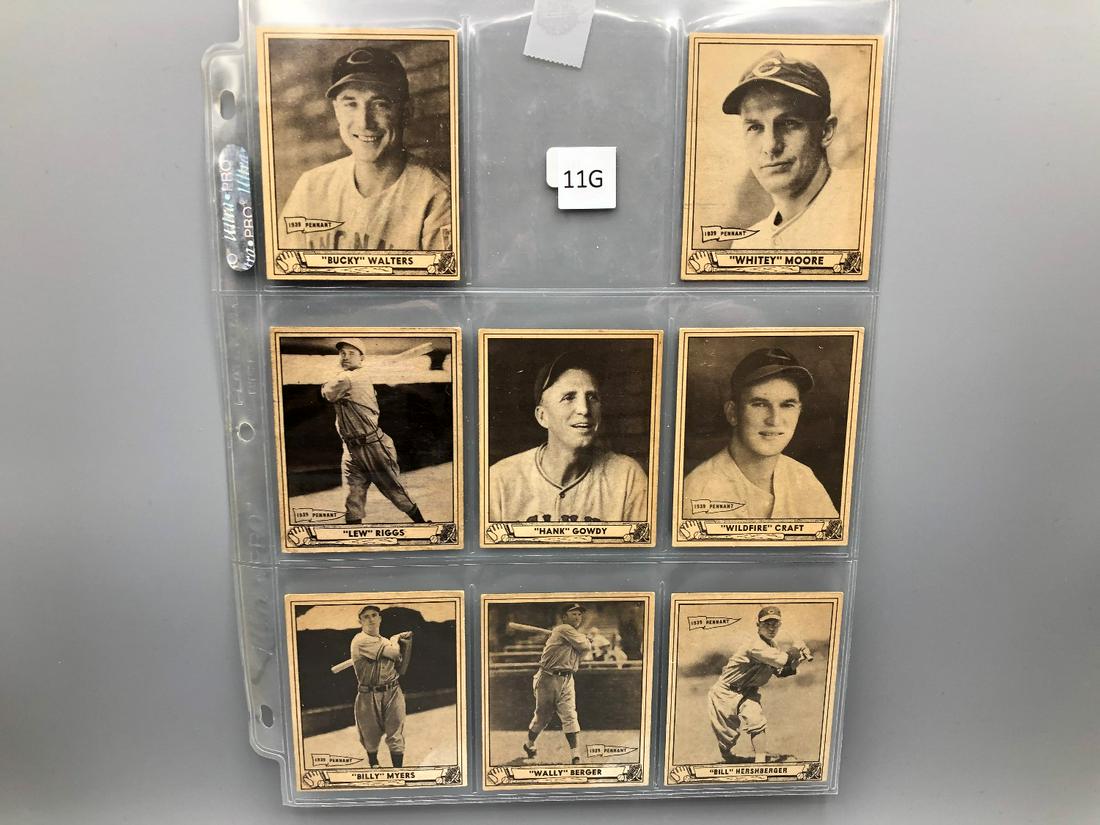 (8) 1940 Play Ball Cincinnati Reds Players (1 of 10)