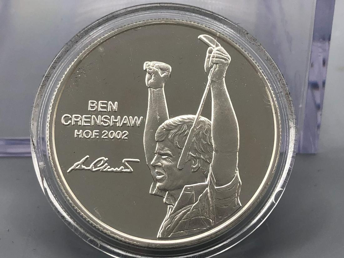 PGA Tour Partners World Golf Hall of Fame Ben Crenshaw: PGA Tour Partners World Golf Hall of Fame Ben Crenshaw 1 Troy Oz .999 Fine Silver Round