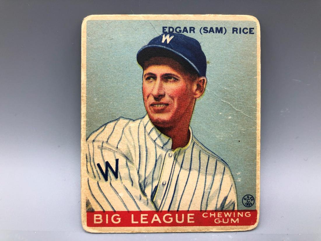 1933 Goudey Edgar Rice #134 HOF: 1933 Goudey Edgar Rice #134 HOF