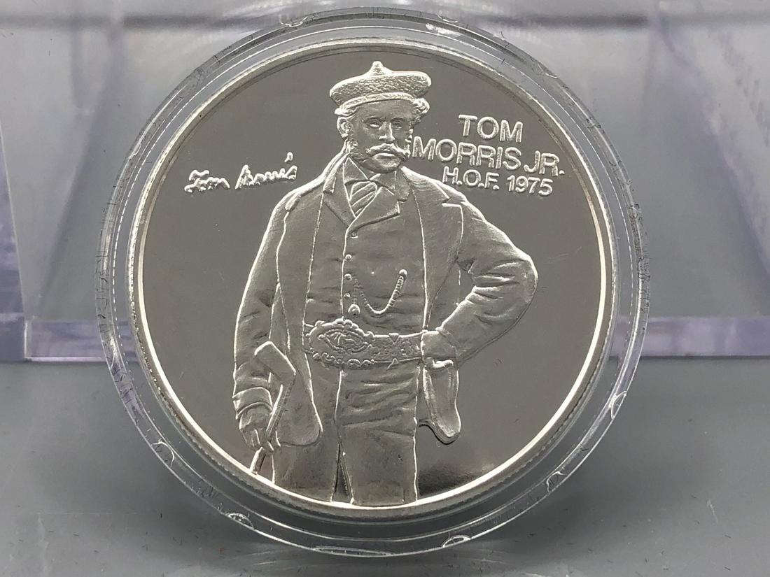 PGA Tour Partners World Golf Hall of Fame Tom Morris: PGA Tour Partners World Golf Hall of Fame Tom Morris Jr. 1 Troy Oz .999 Fine Silver Round