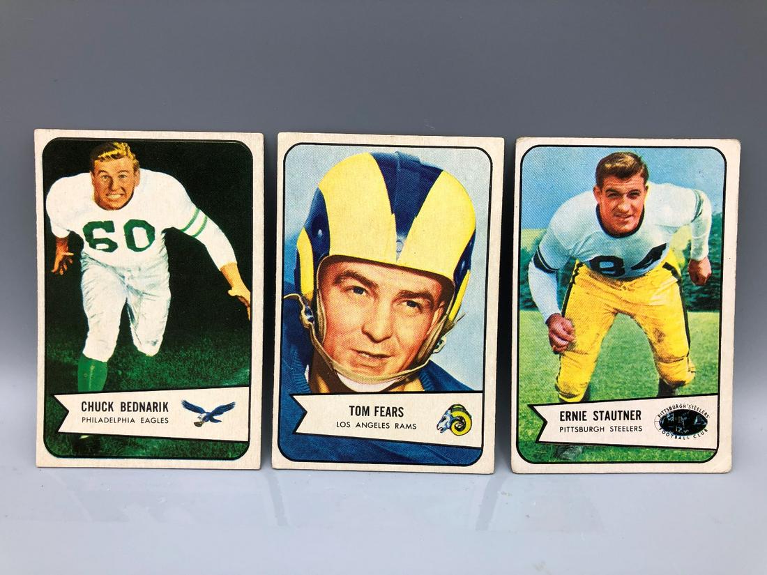 (3) 1954 Bowman Football - HOF Stars (1 of 2)