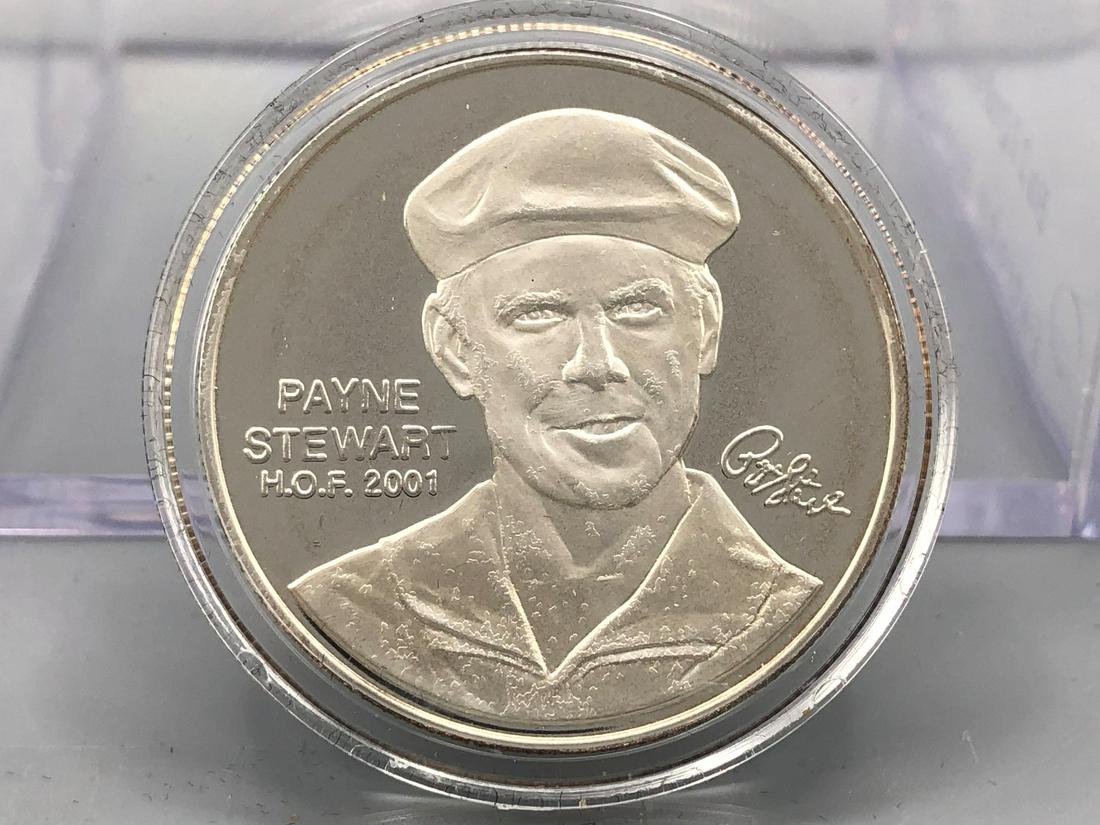 PGA Tour Partners World Golf Hall of Fame Payne Stewart: PGA Tour Partners World Golf Hall of Fame Payne Stewart 1 Troy Oz .999 Fine Silver Round