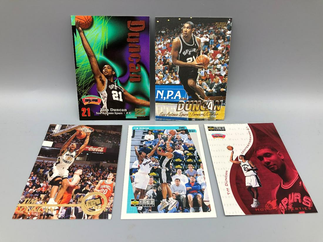 1997-98 Tim Duncan Rookie Lot of 5 - Z Force, Fleer, (1 of 2)