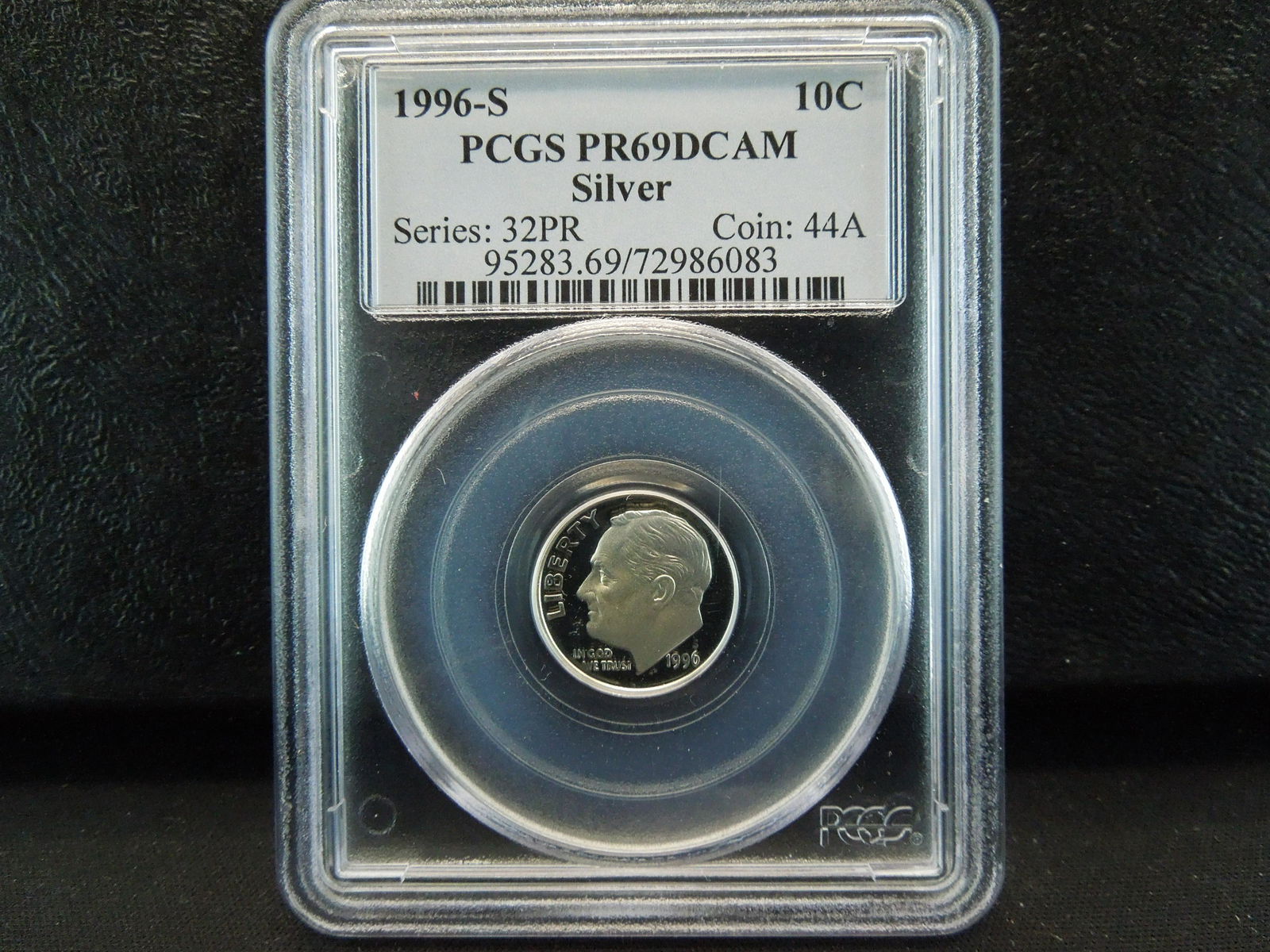 1996 S Silver Roosevelt Dime PCGS PR69 DCAM (1 of 2)