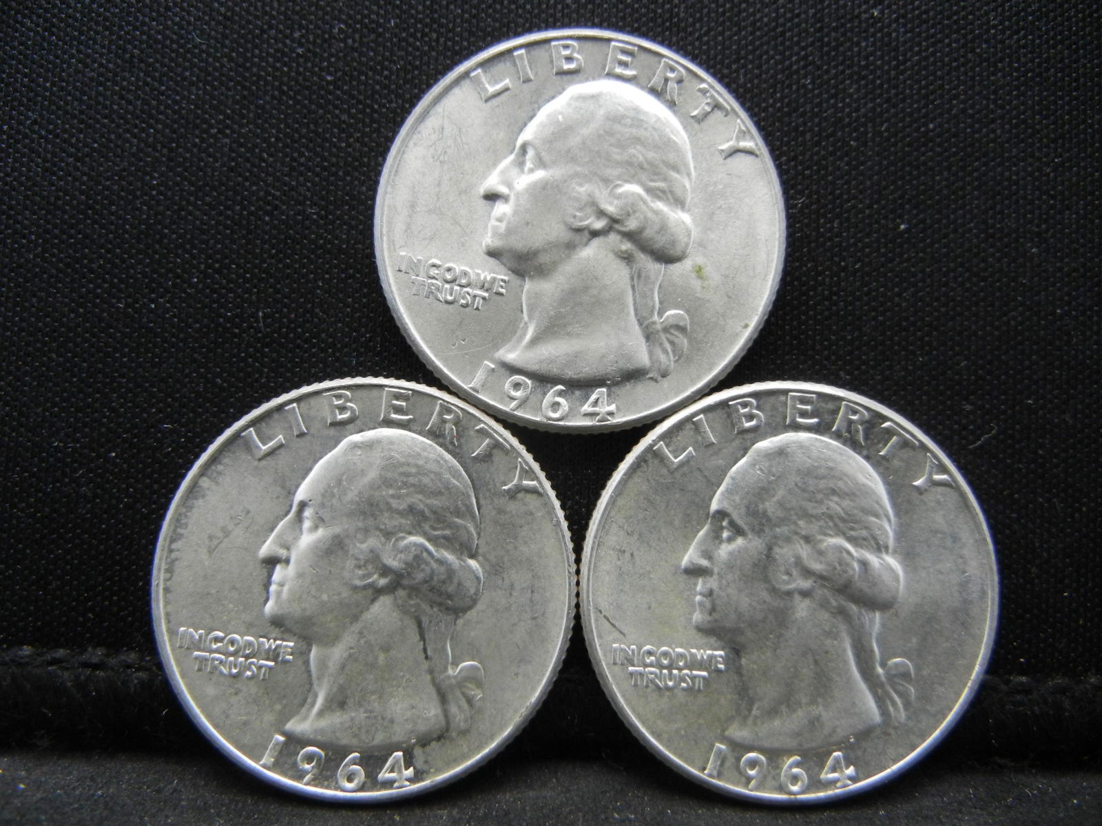 (3) 1964 Proof Washington Quarters - 90% Silver (1 of 2)