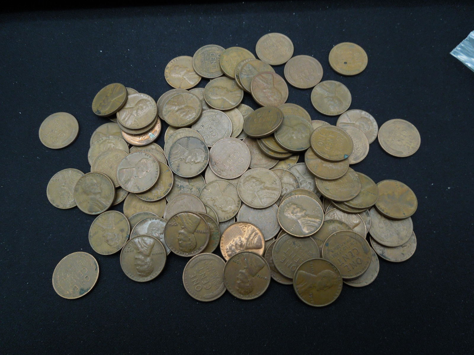100 Lincoln Wheat Cents. (1 of 5)